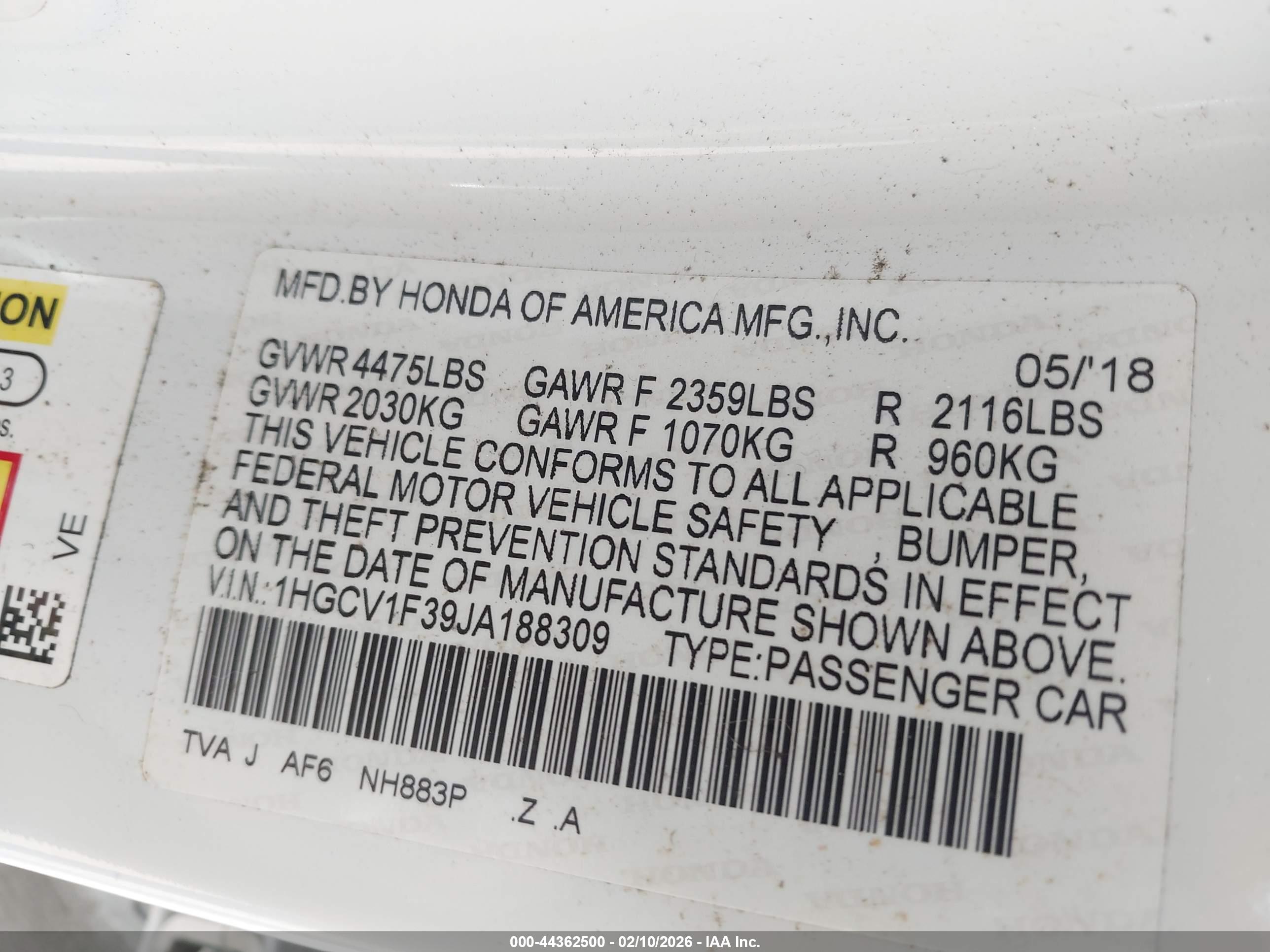 HONDA ACCORD image 9