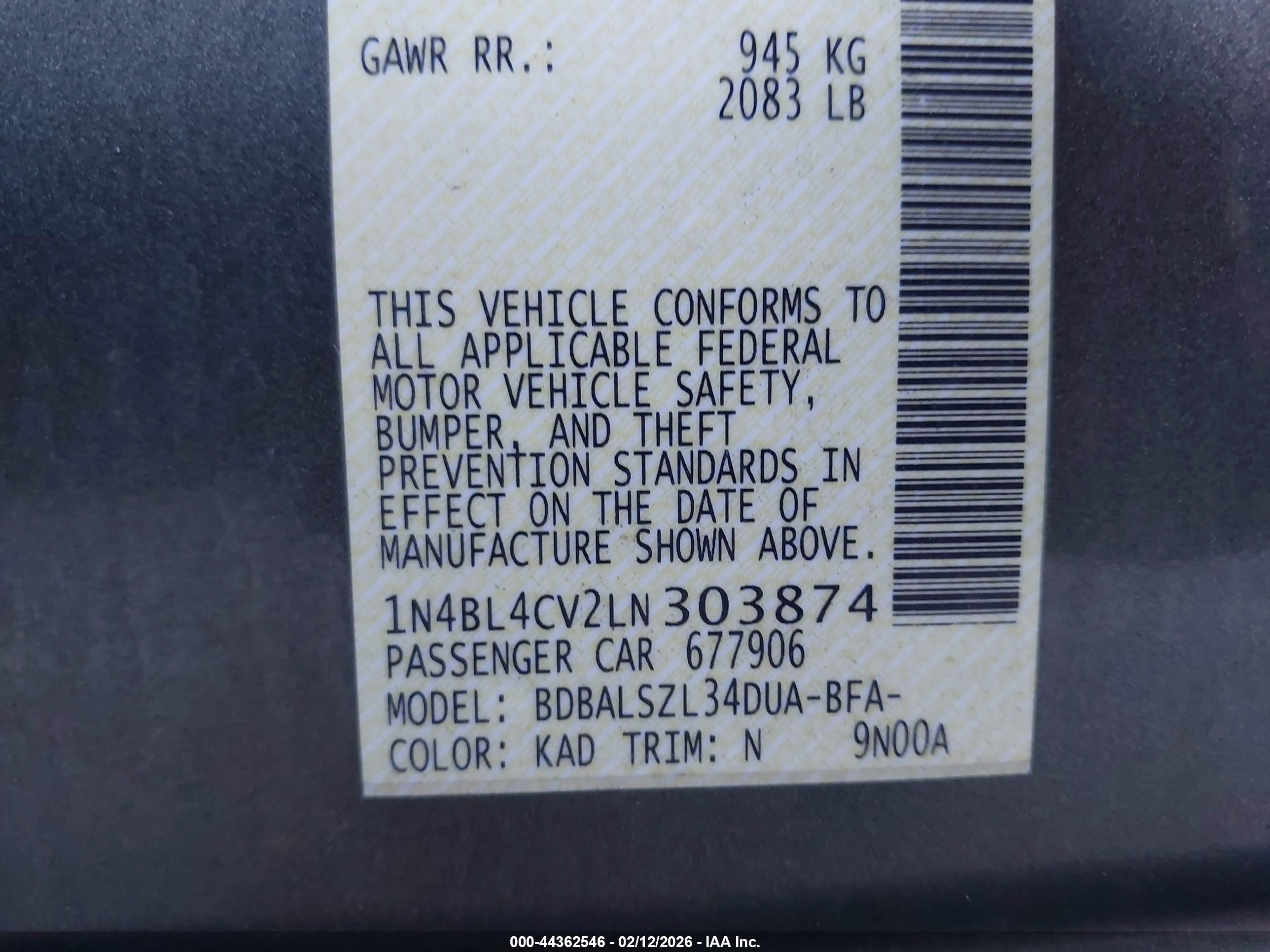 NISSAN ALTIMA image 9