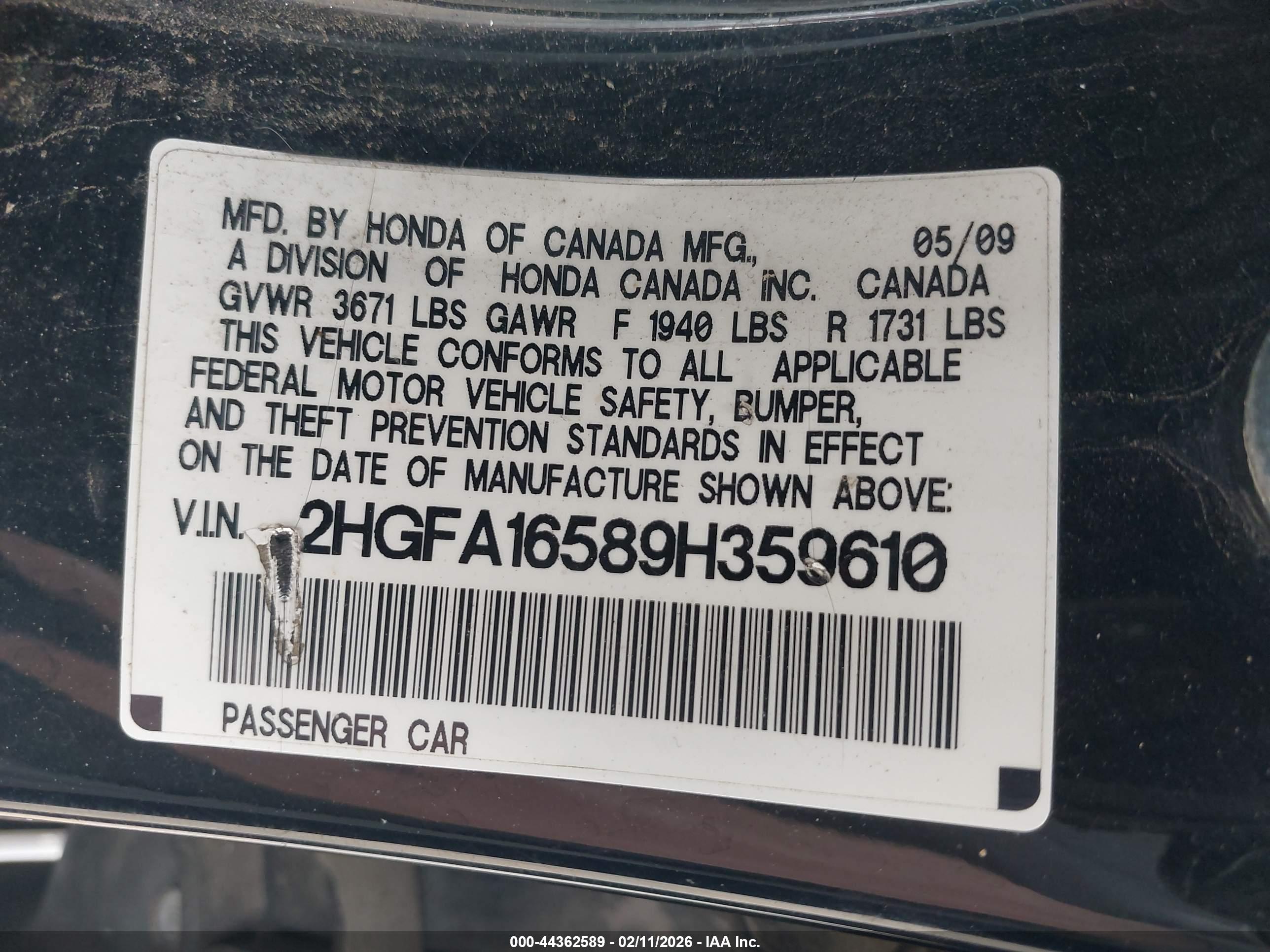 HONDA CIVIC image 9