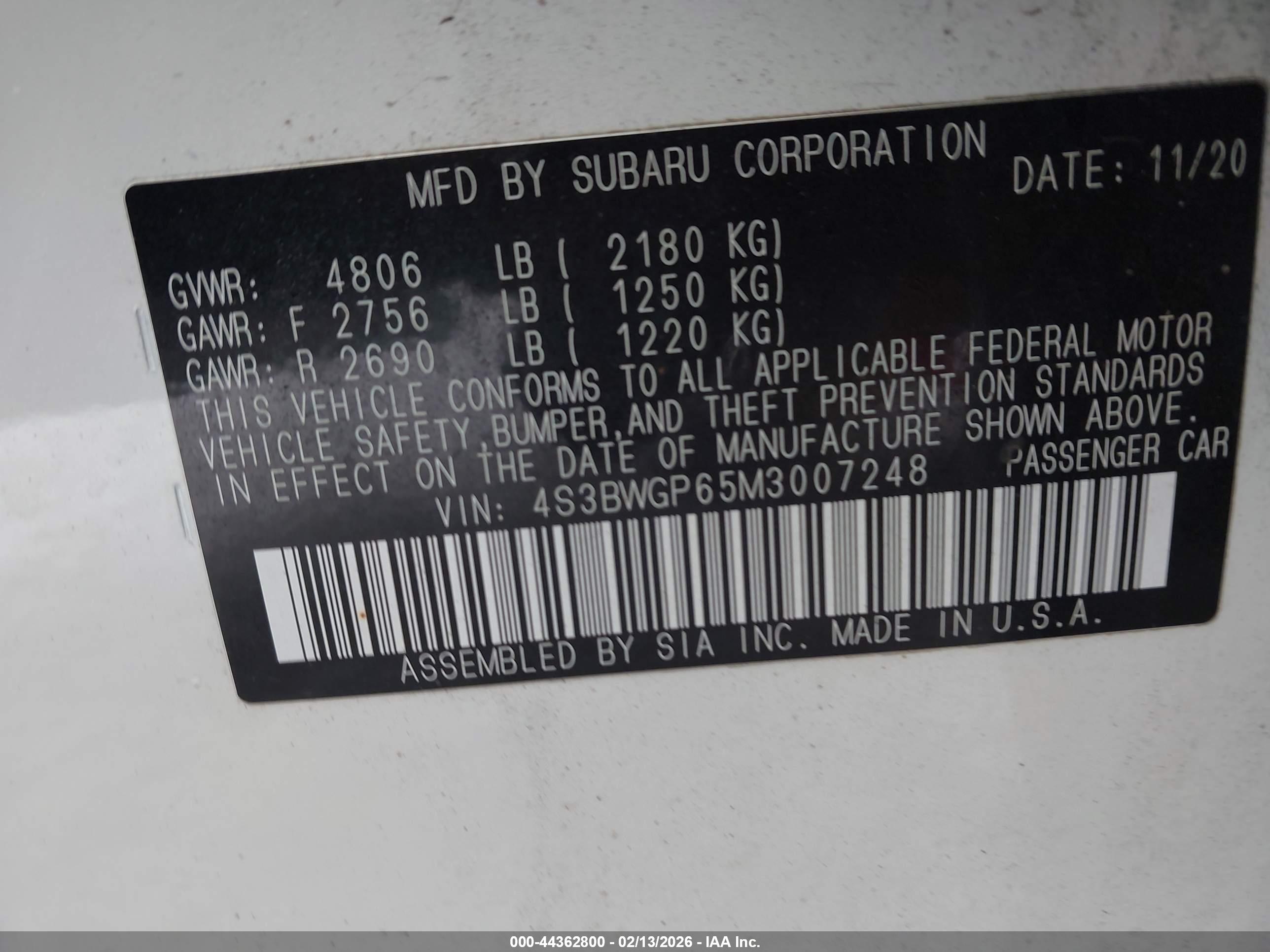 SUBARU LEGACY image 9