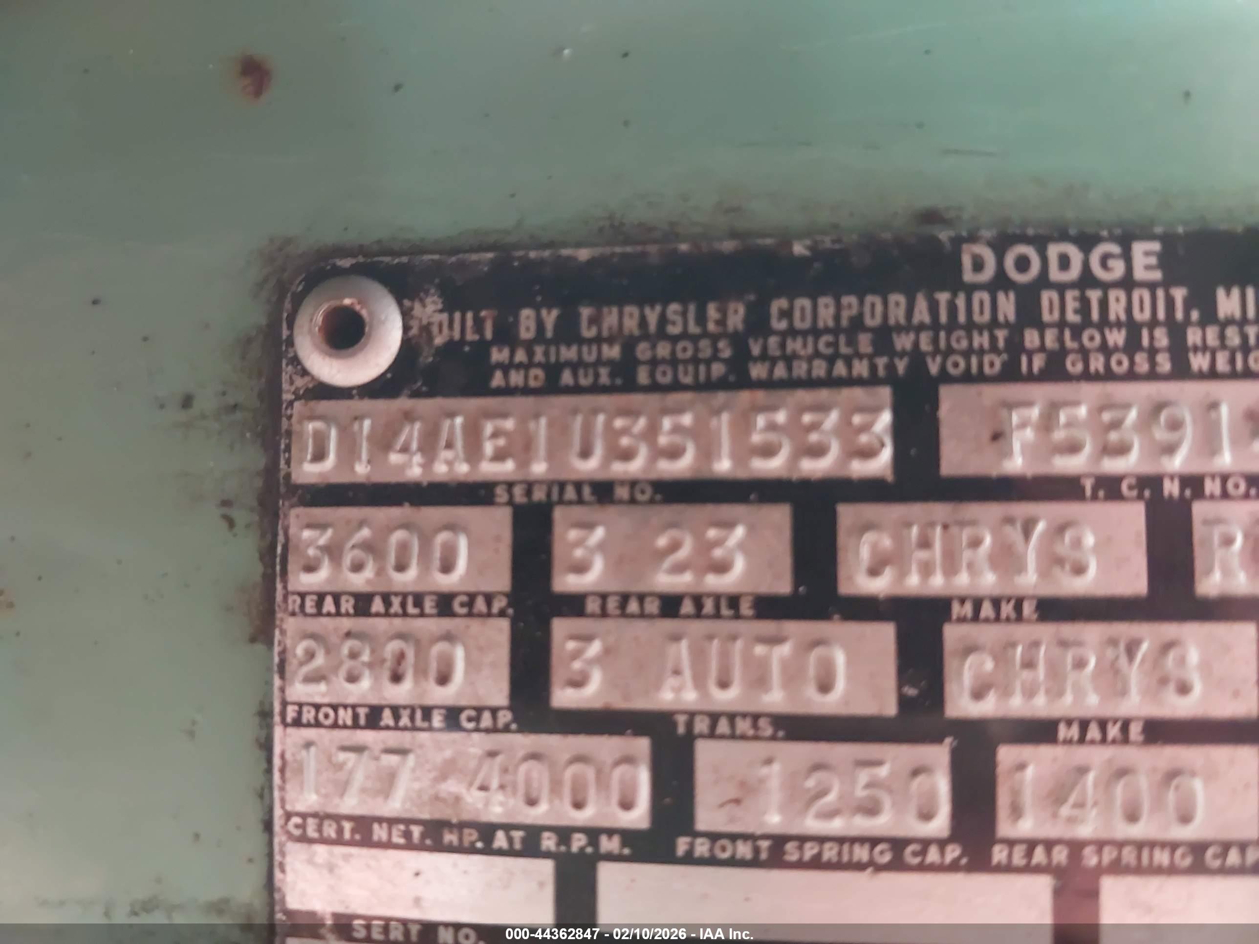 DODGE D-SERIES image 9