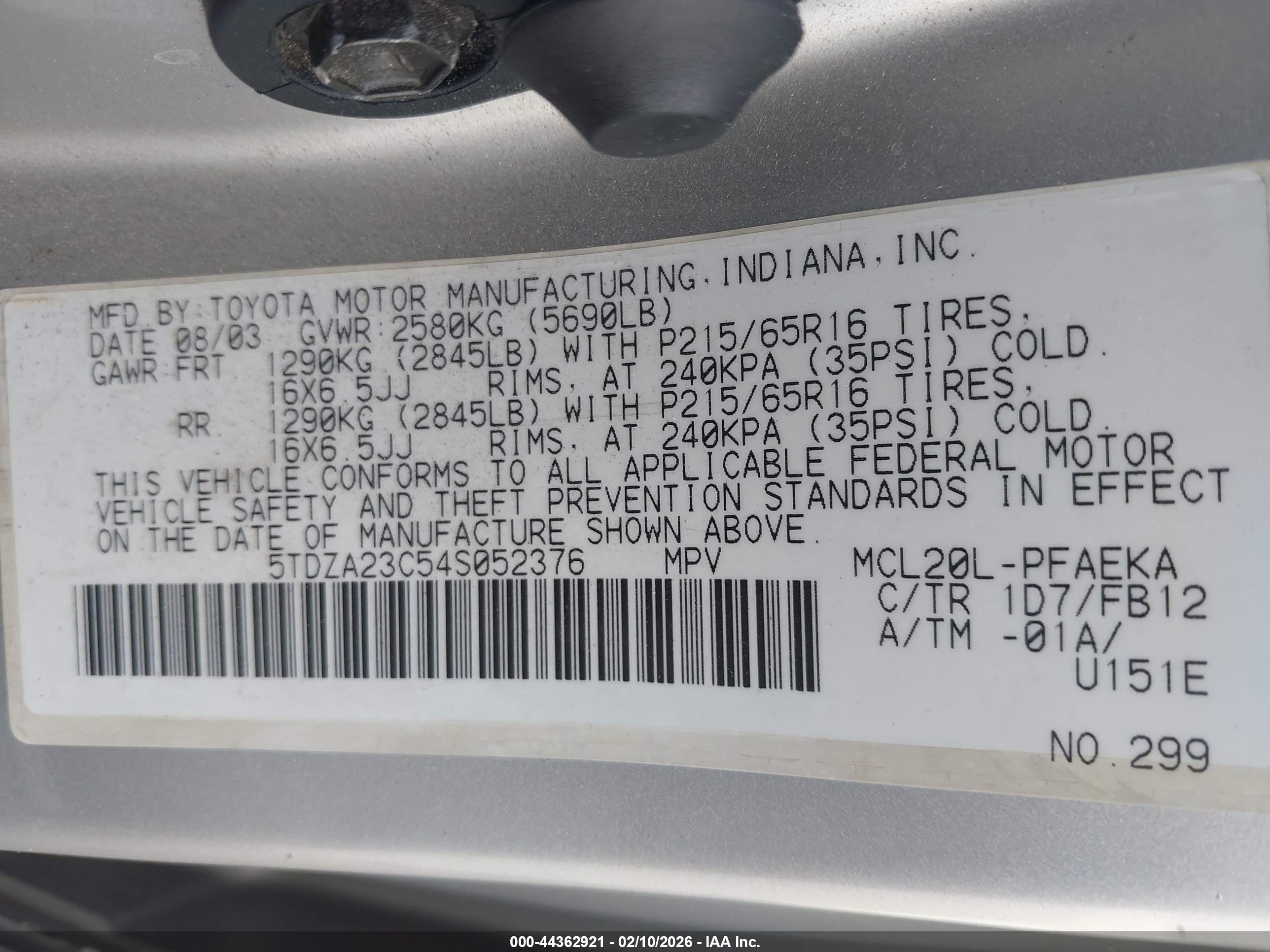 TOYOTA SIENNA image 9