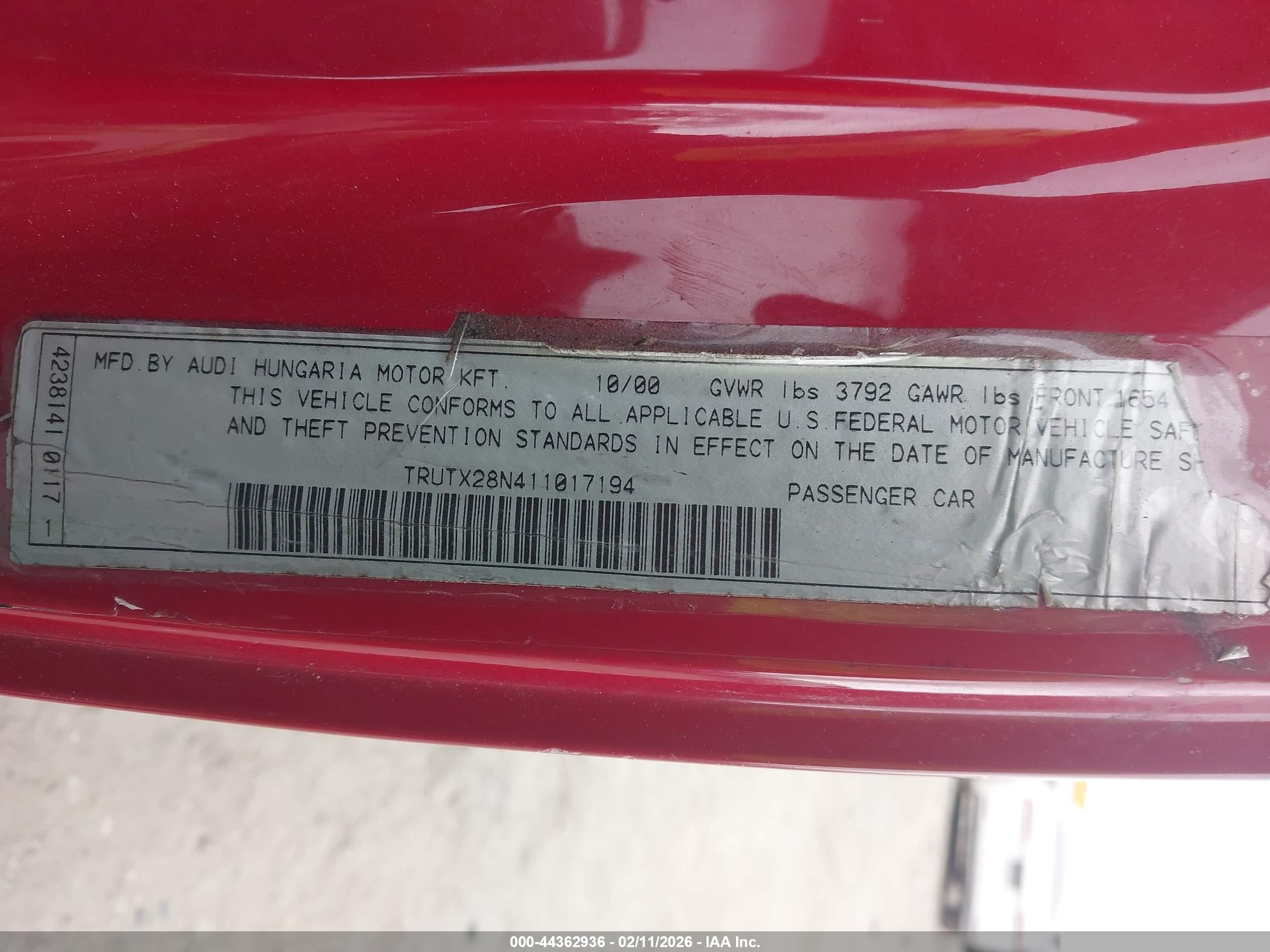 AUDI TT image 9