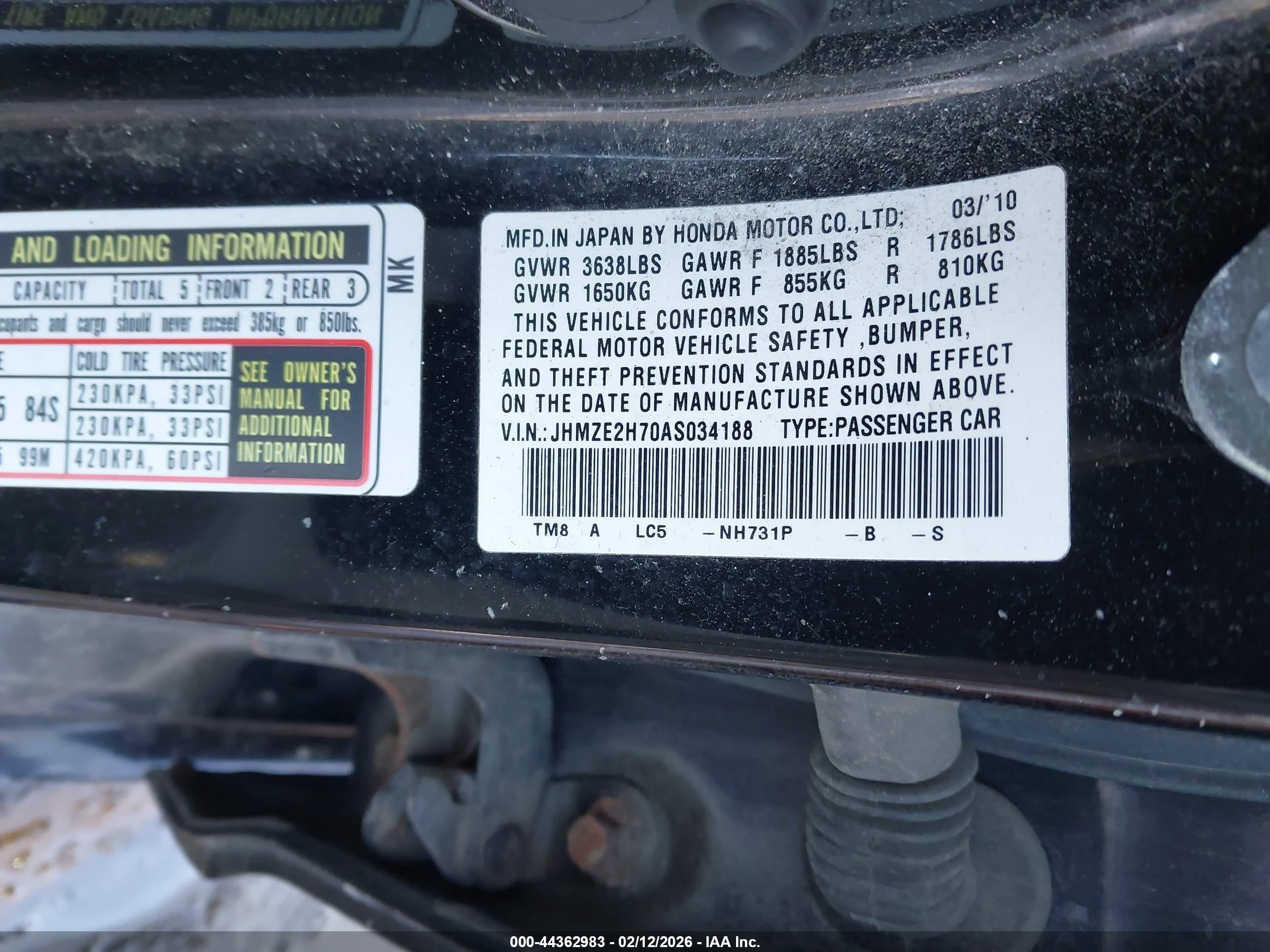 HONDA INSIGHT image 9