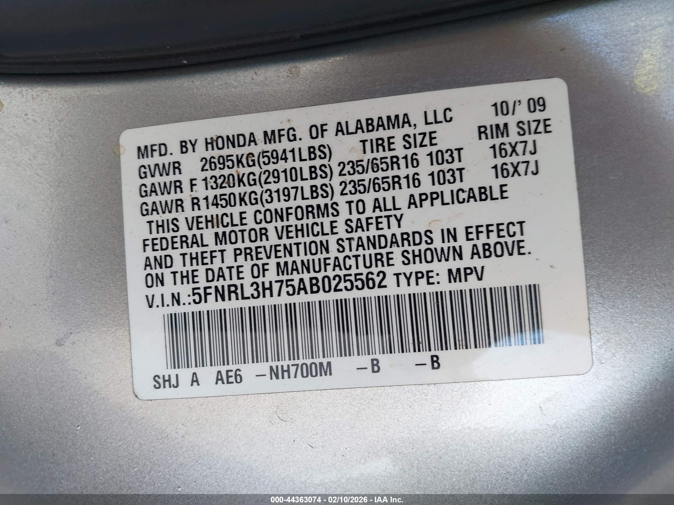 HONDA ODYSSEY image 9