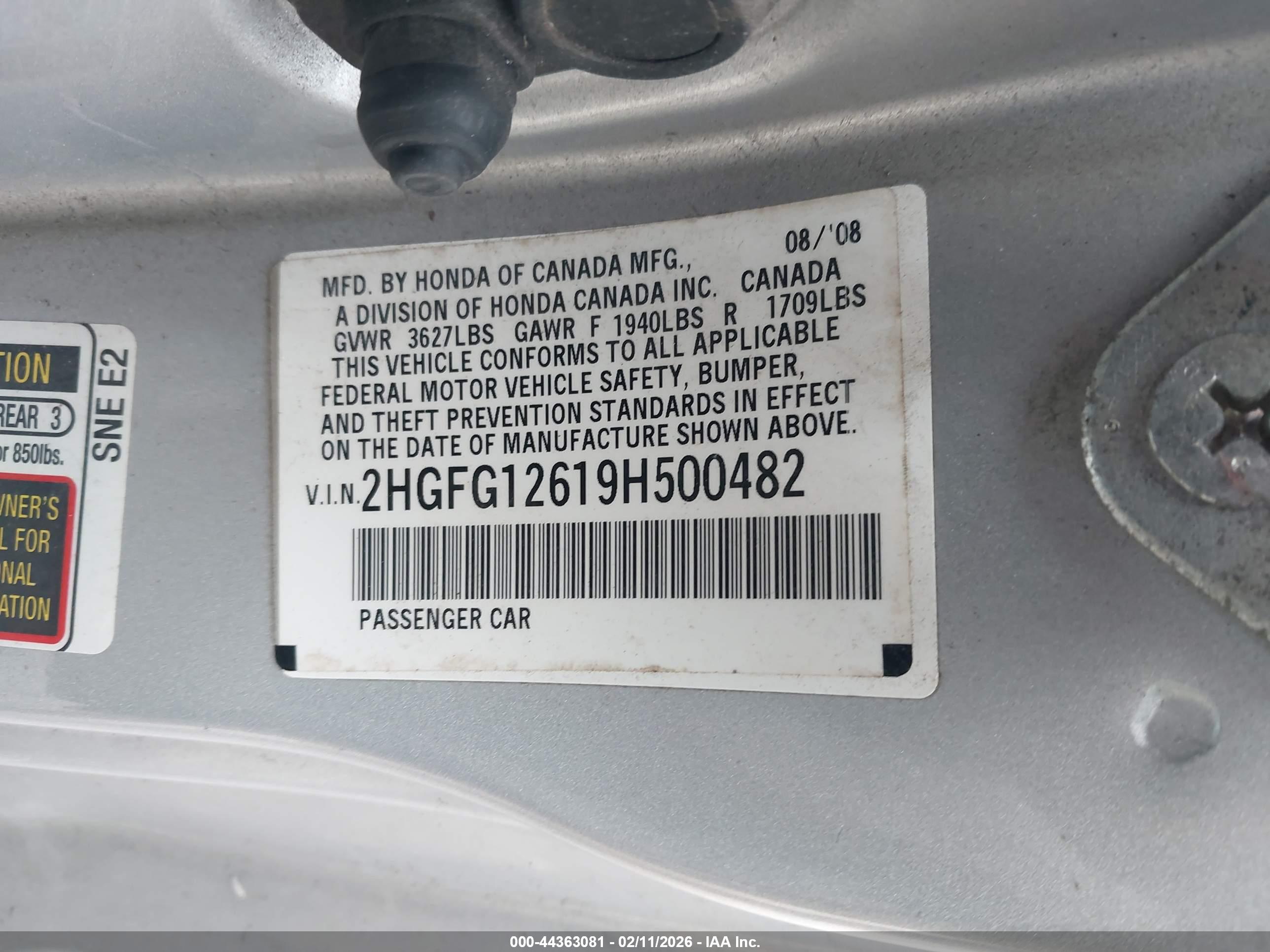 HONDA CIVIC image 9