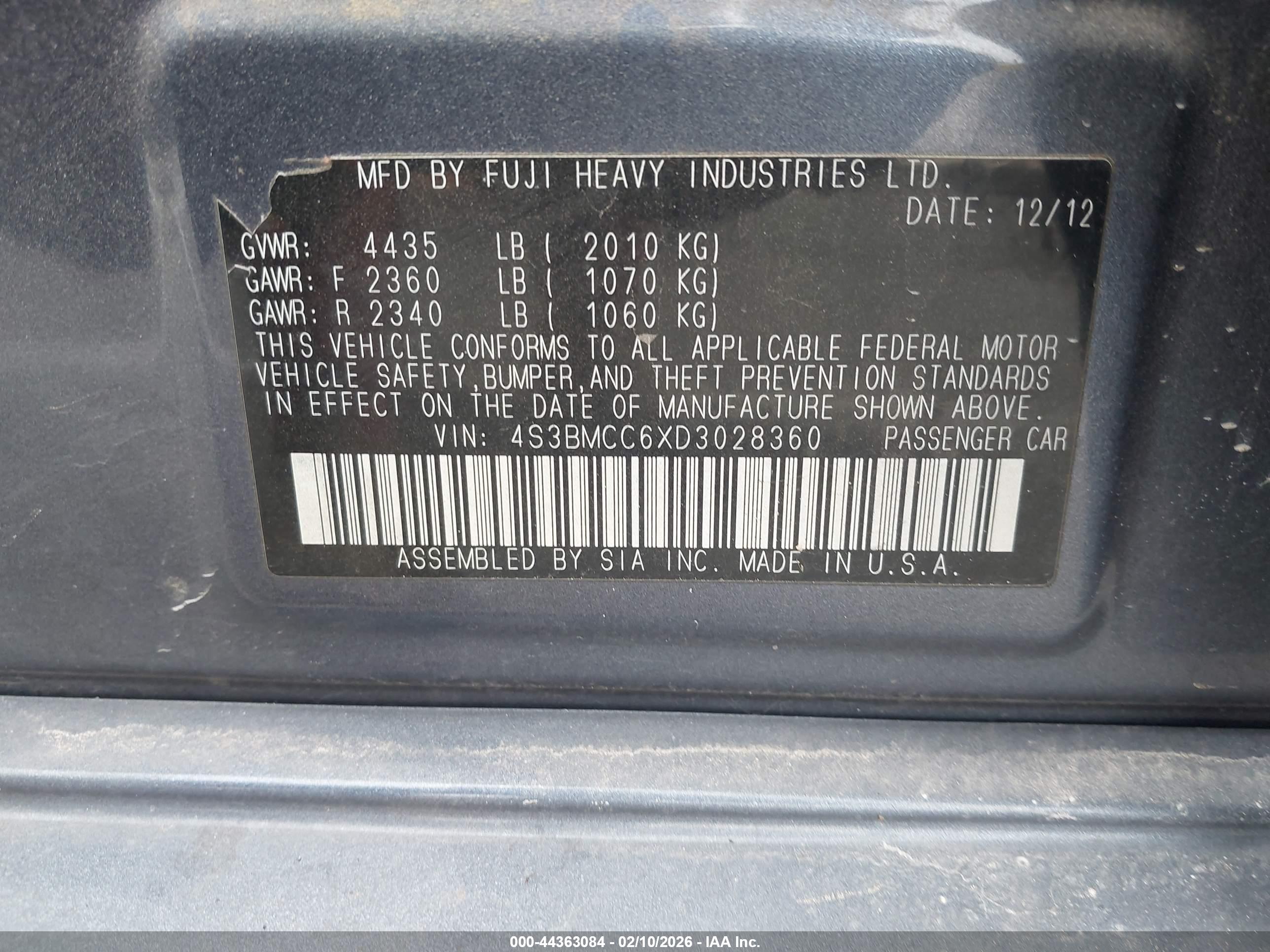SUBARU LEGACY image 9