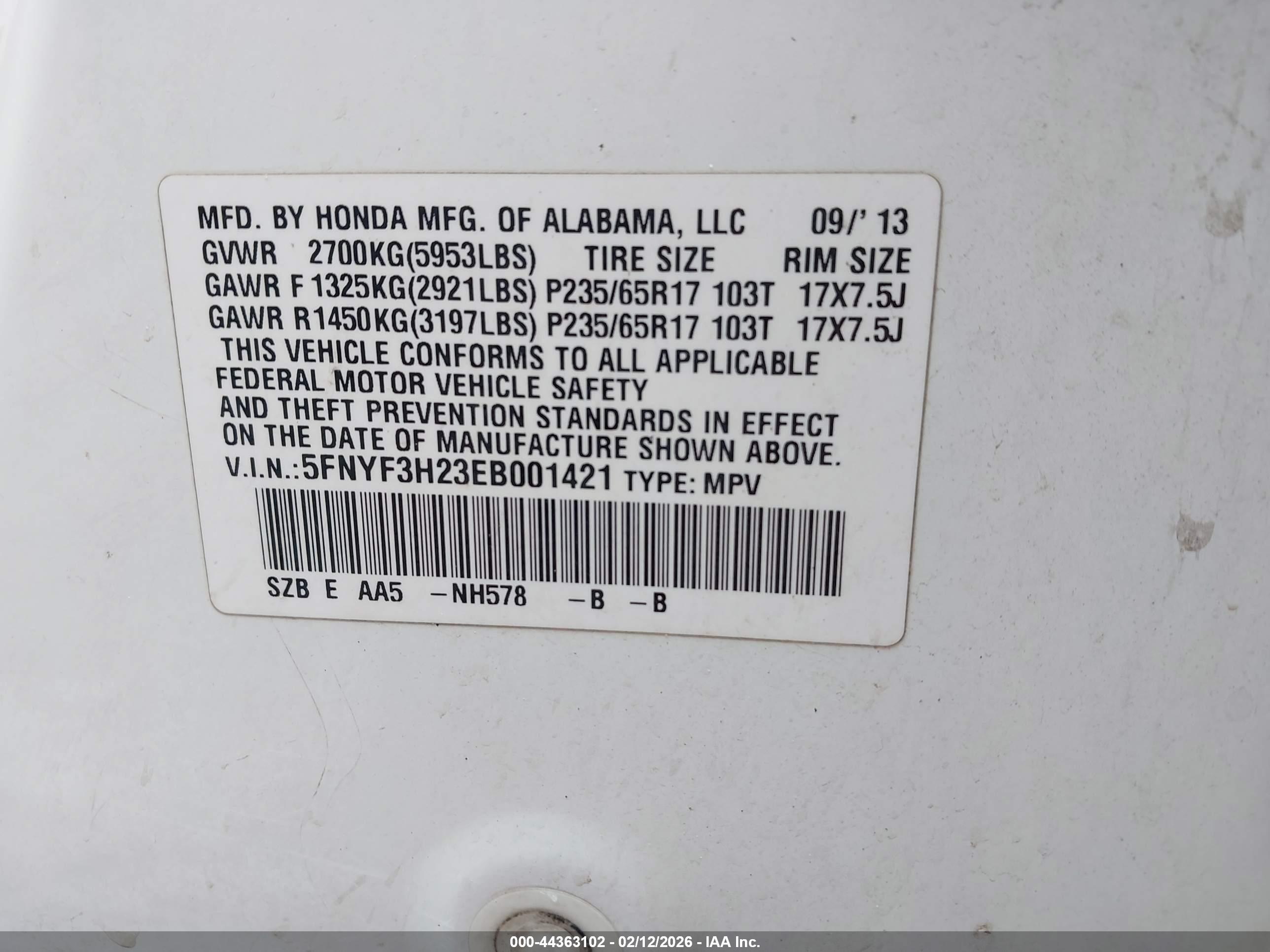 HONDA PILOT image 9