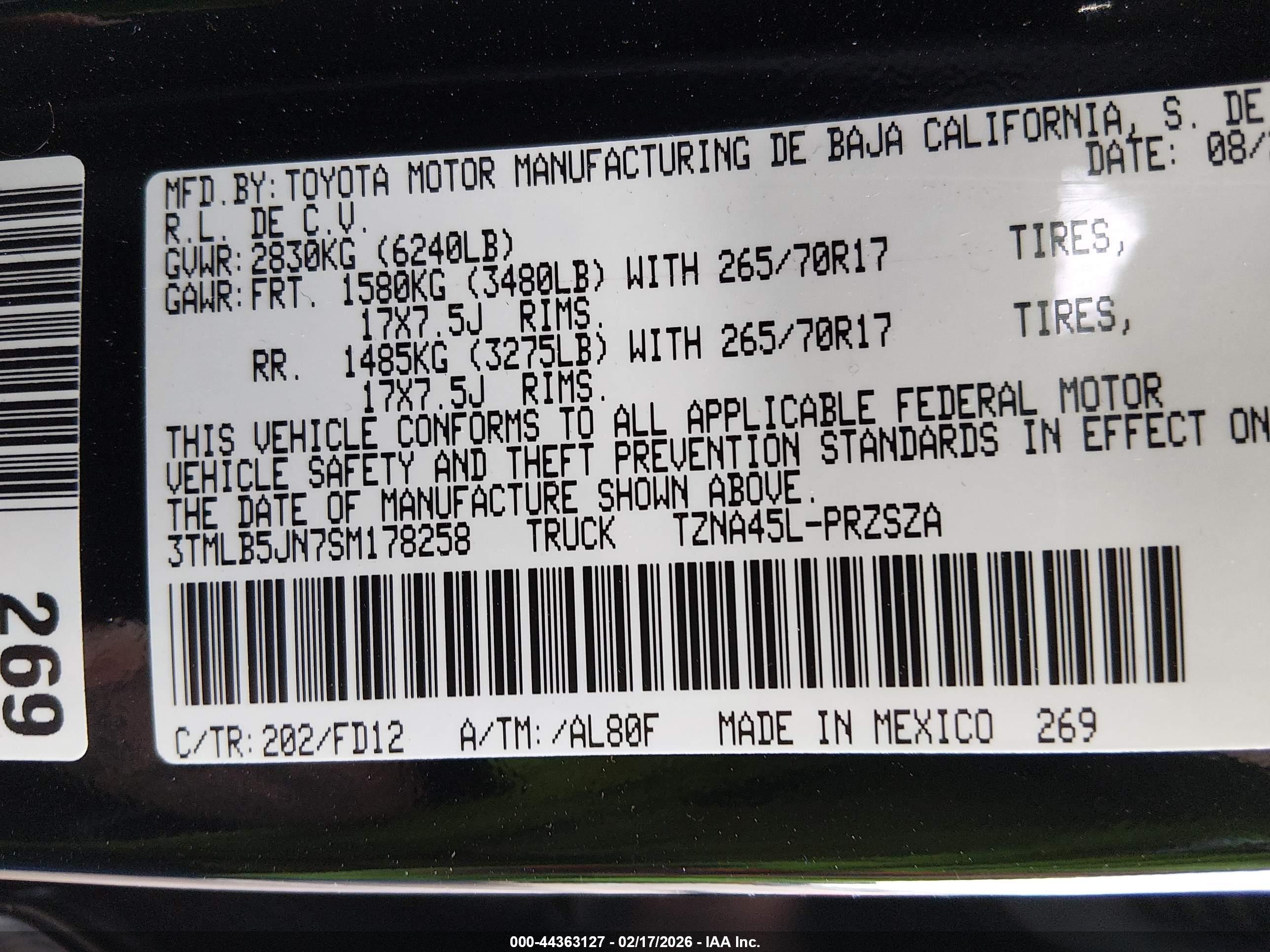 TOYOTA TACOMA image 9