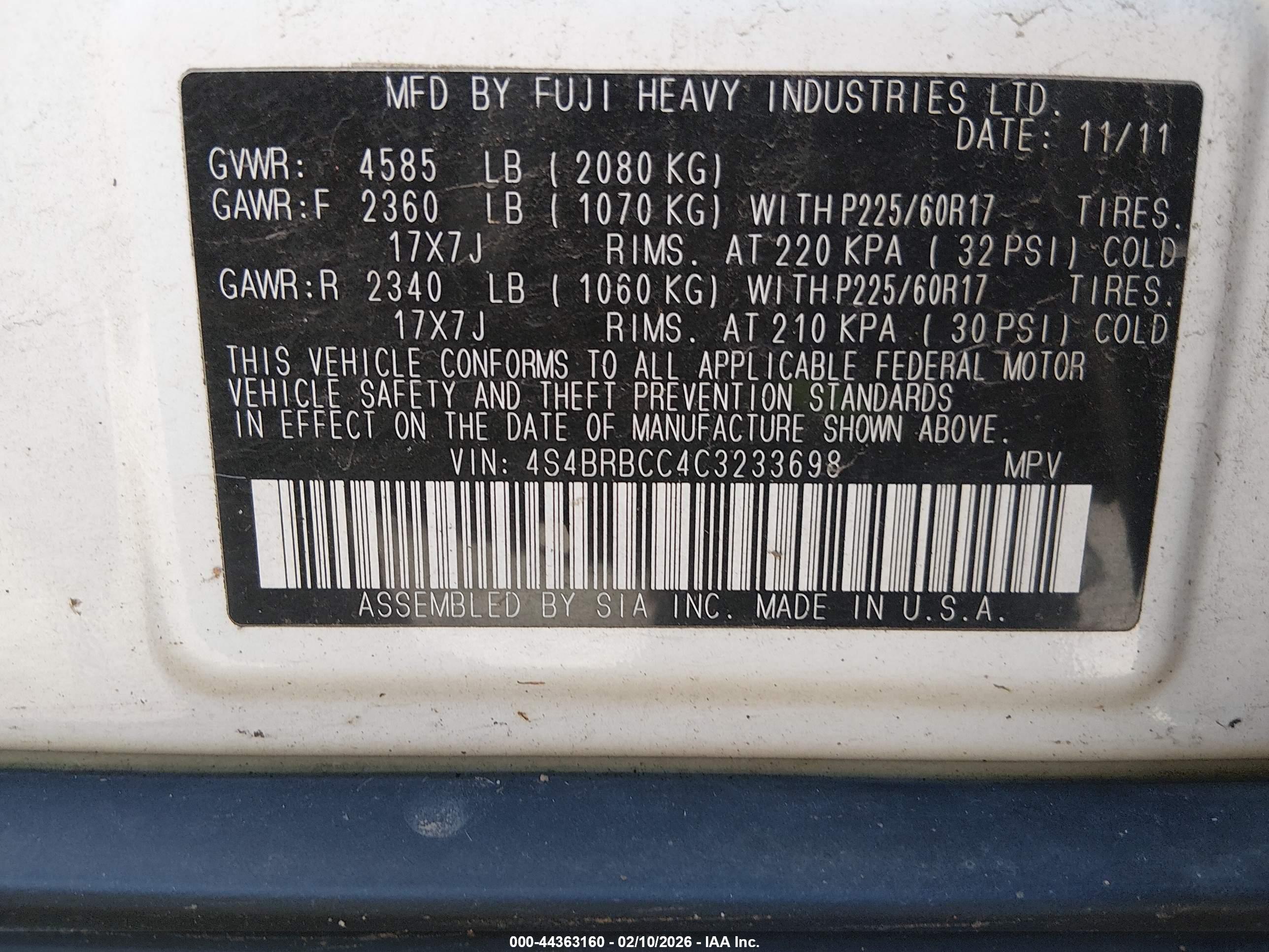 SUBARU OUTBACK image 9