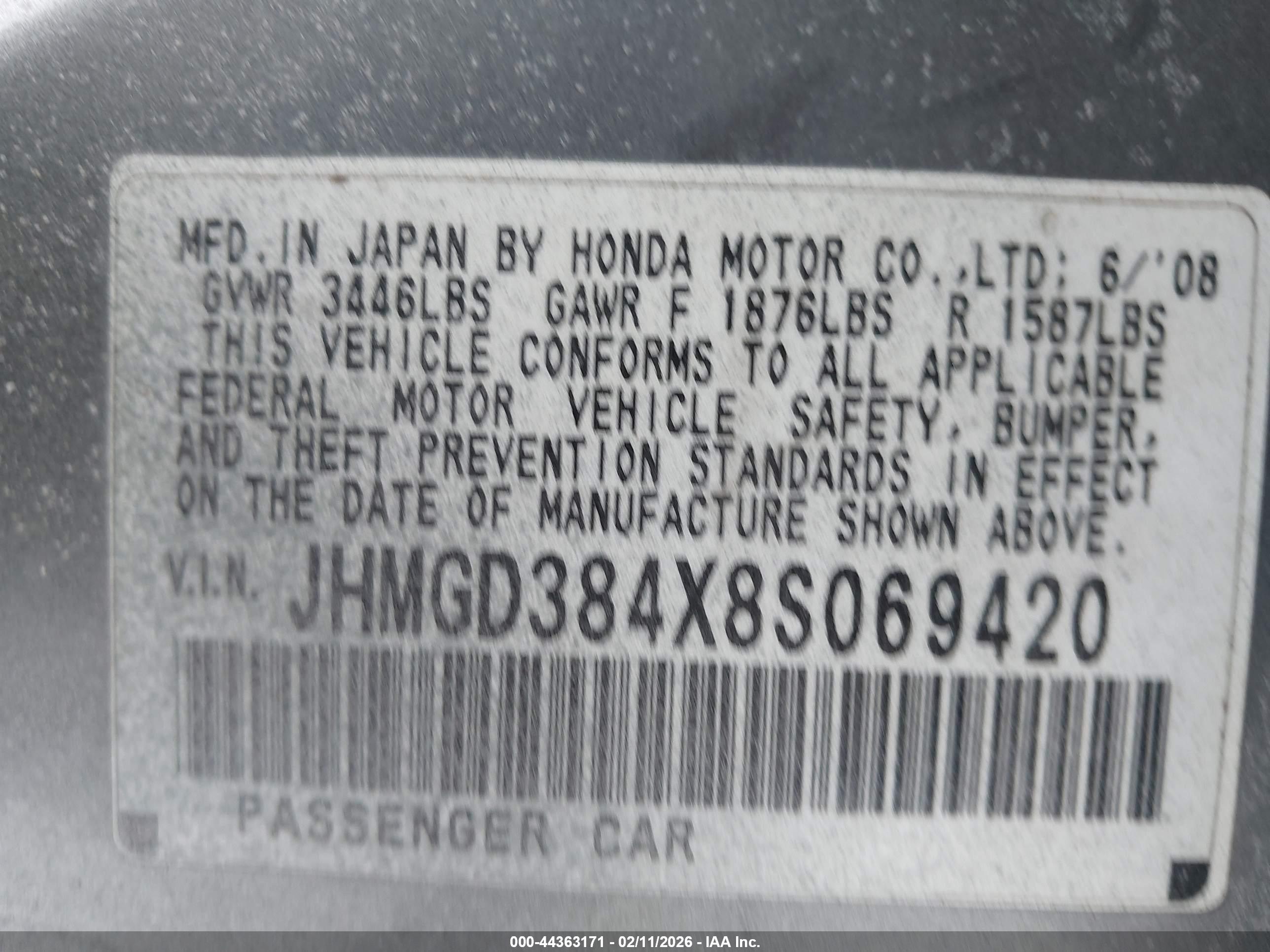 HONDA FIT image 9