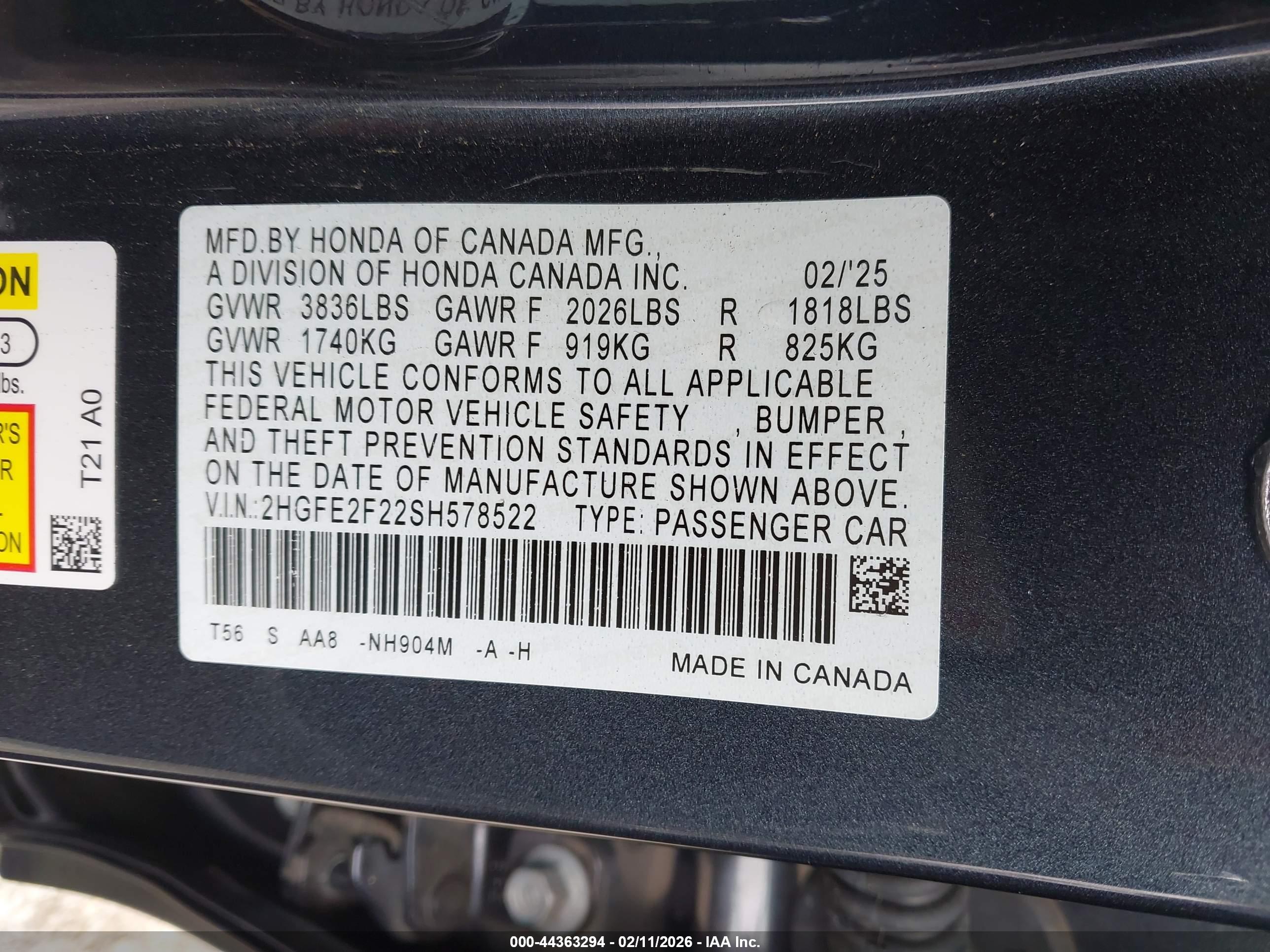 HONDA CIVIC image 9