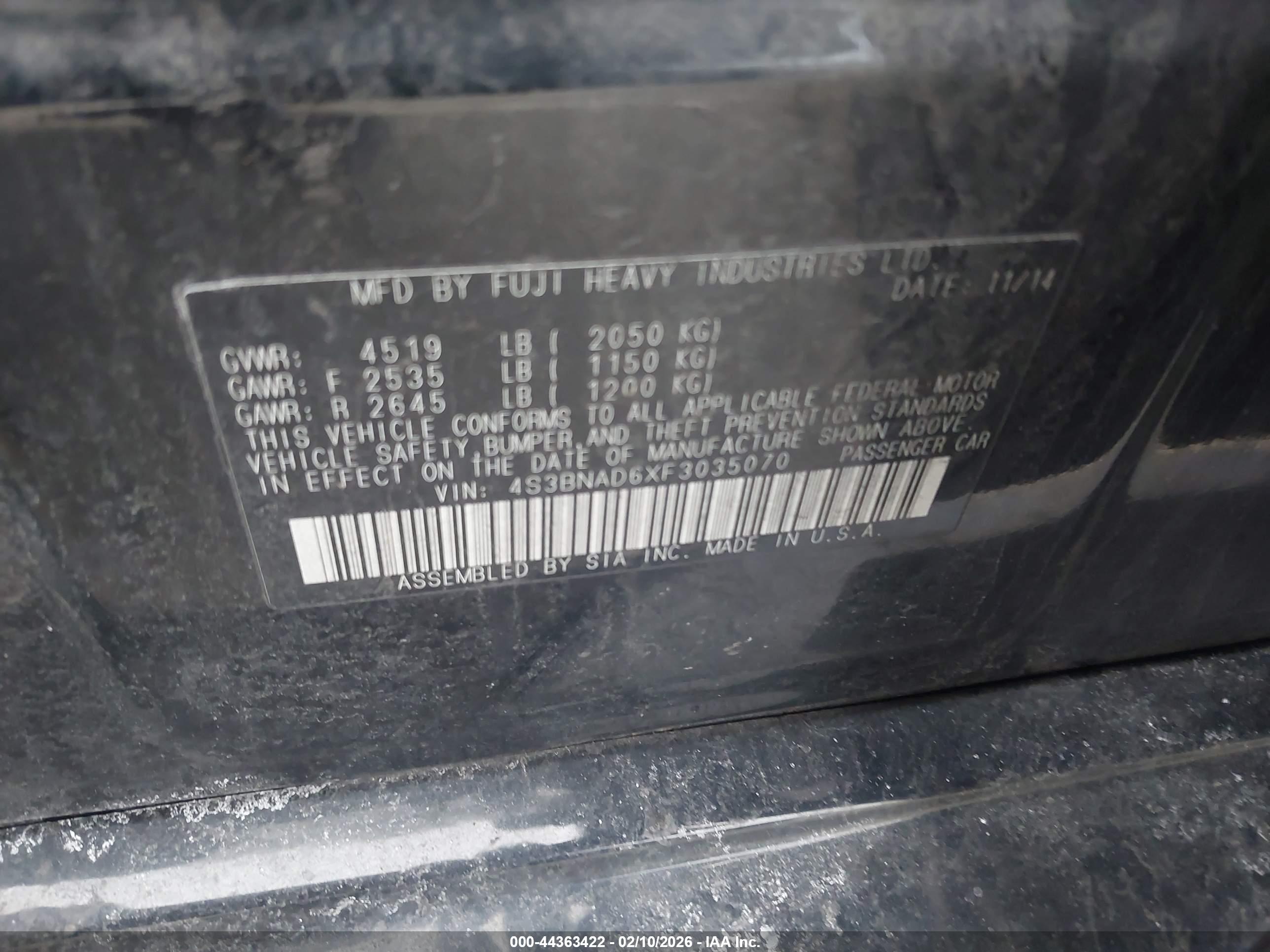 SUBARU LEGACY image 9