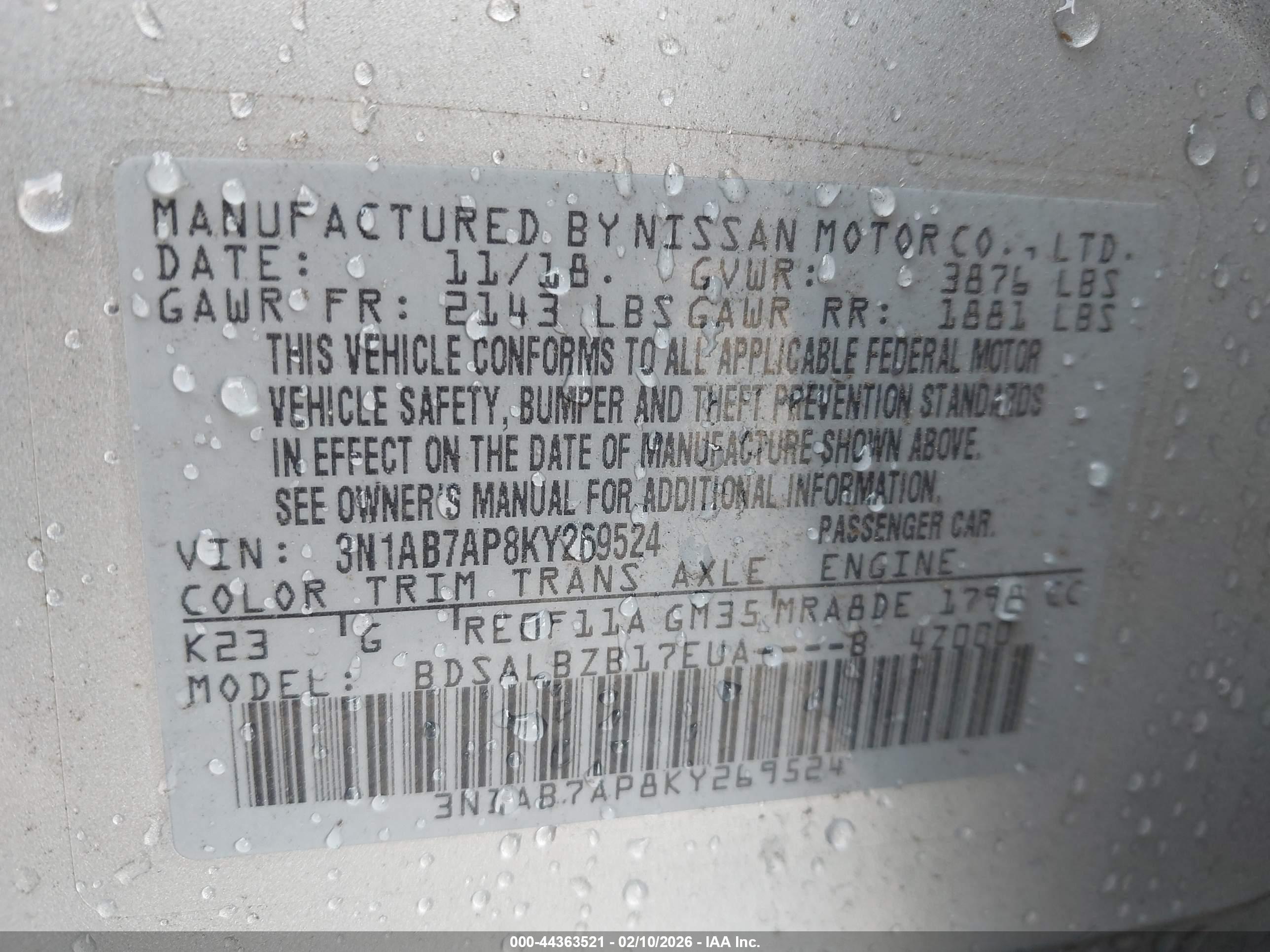 NISSAN SENTRA image 9