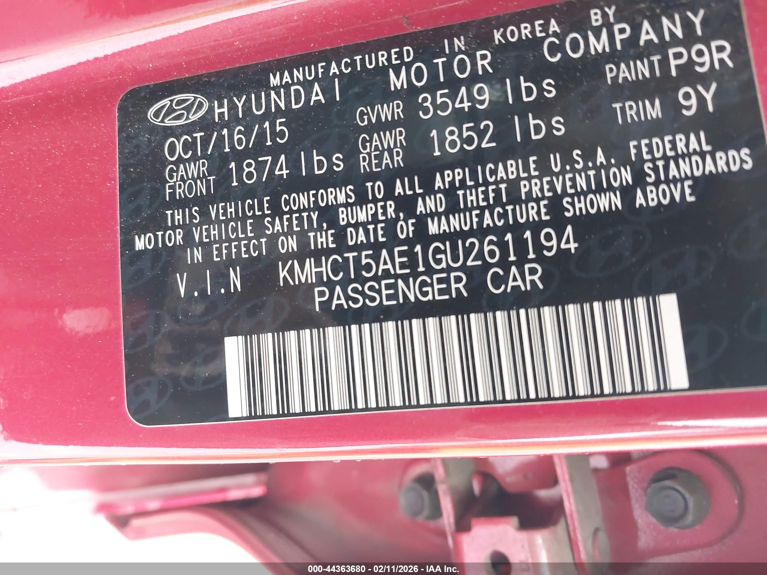 HYUNDAI ACCENT image 9