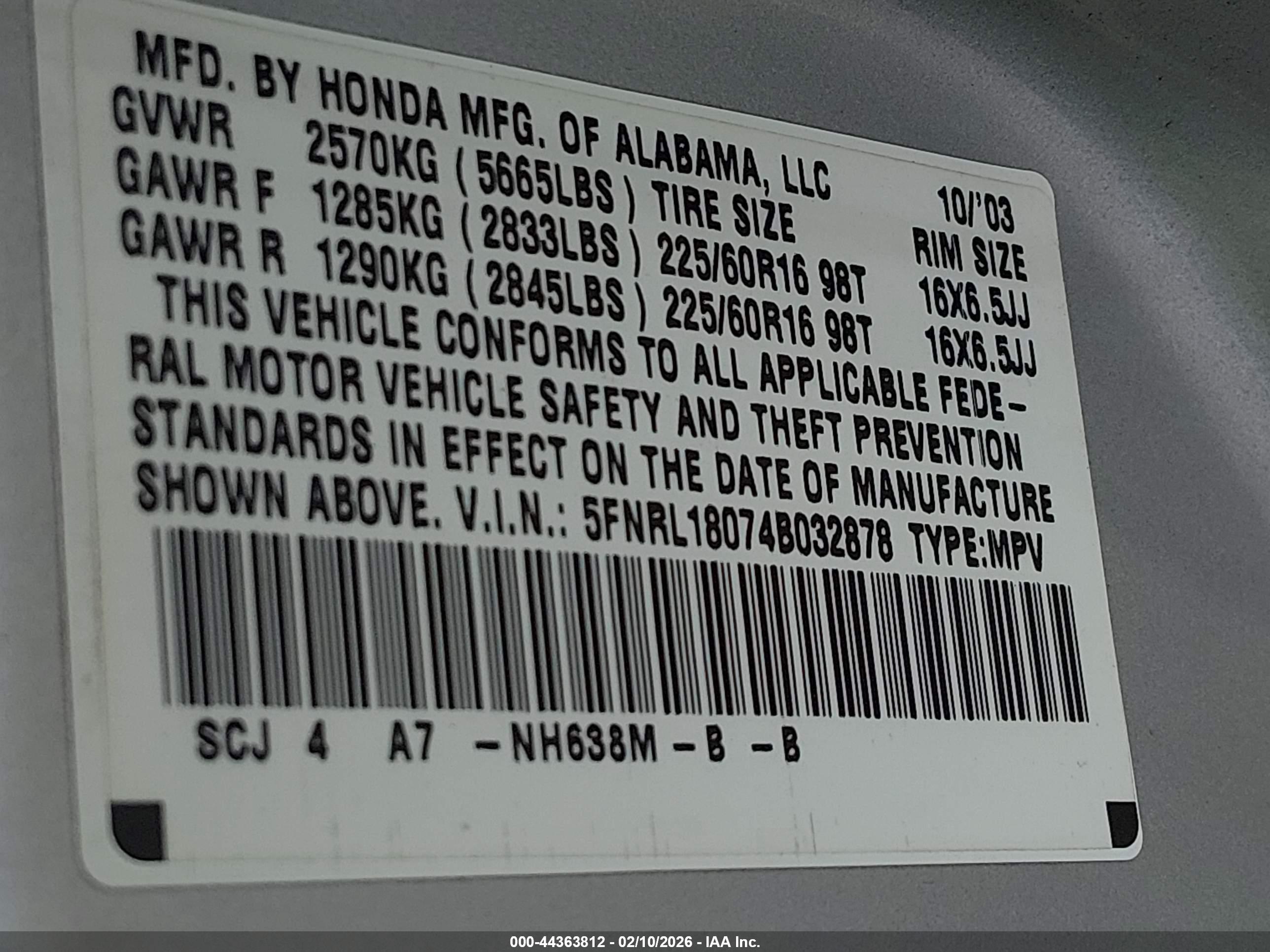 HONDA ODYSSEY image 9
