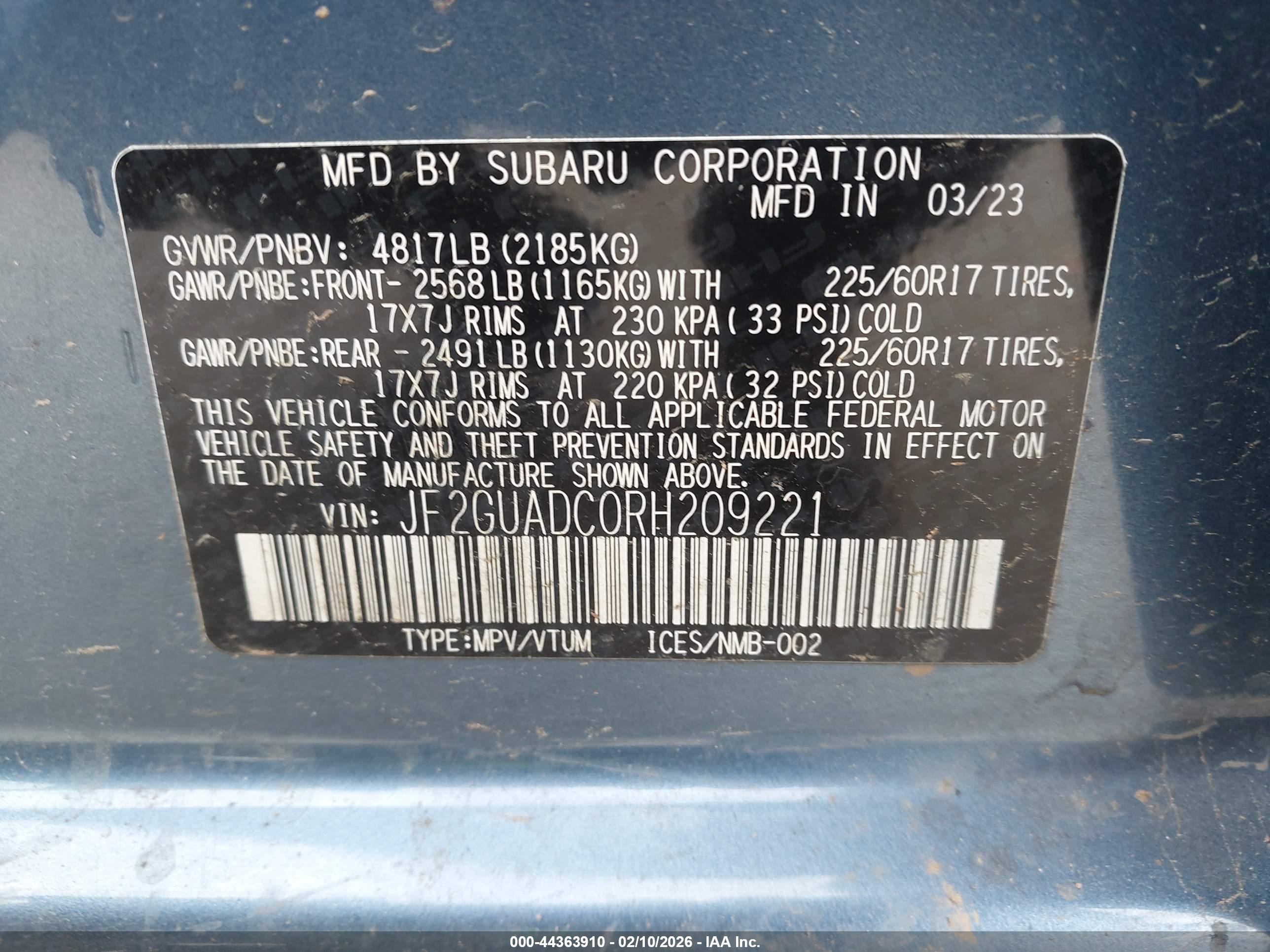 SUBARU CROSSTREK image 9