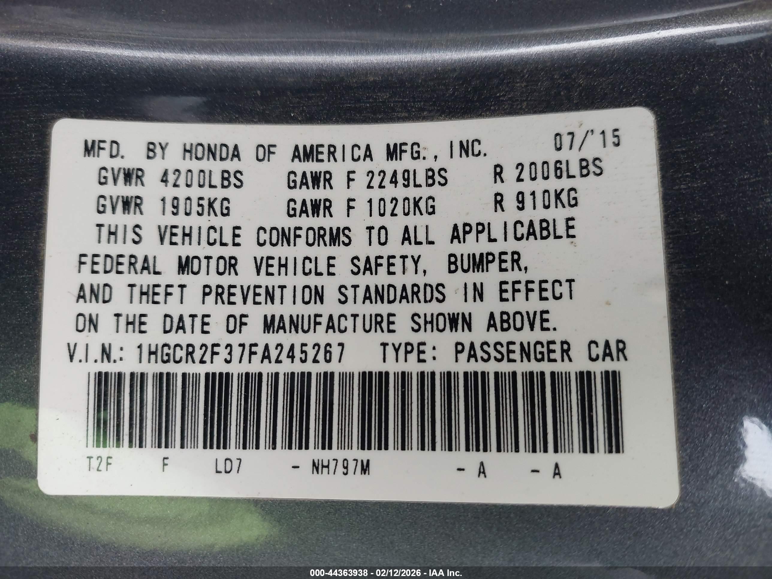 HONDA ACCORD image 9