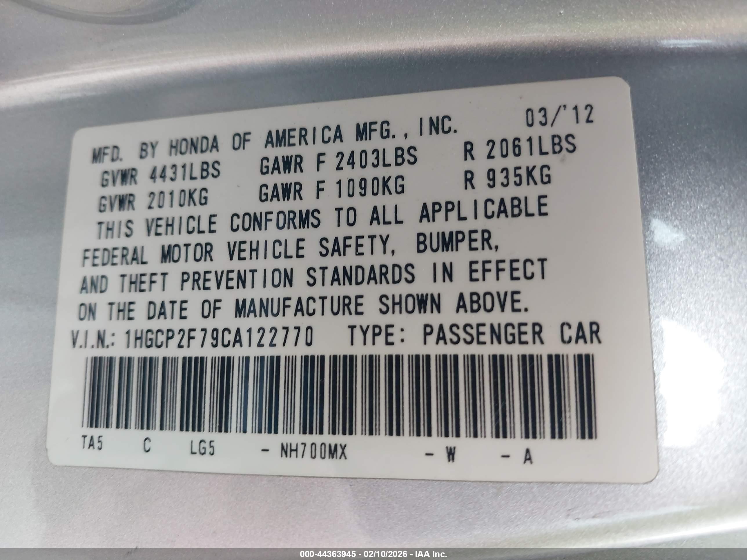 HONDA ACCORD image 9