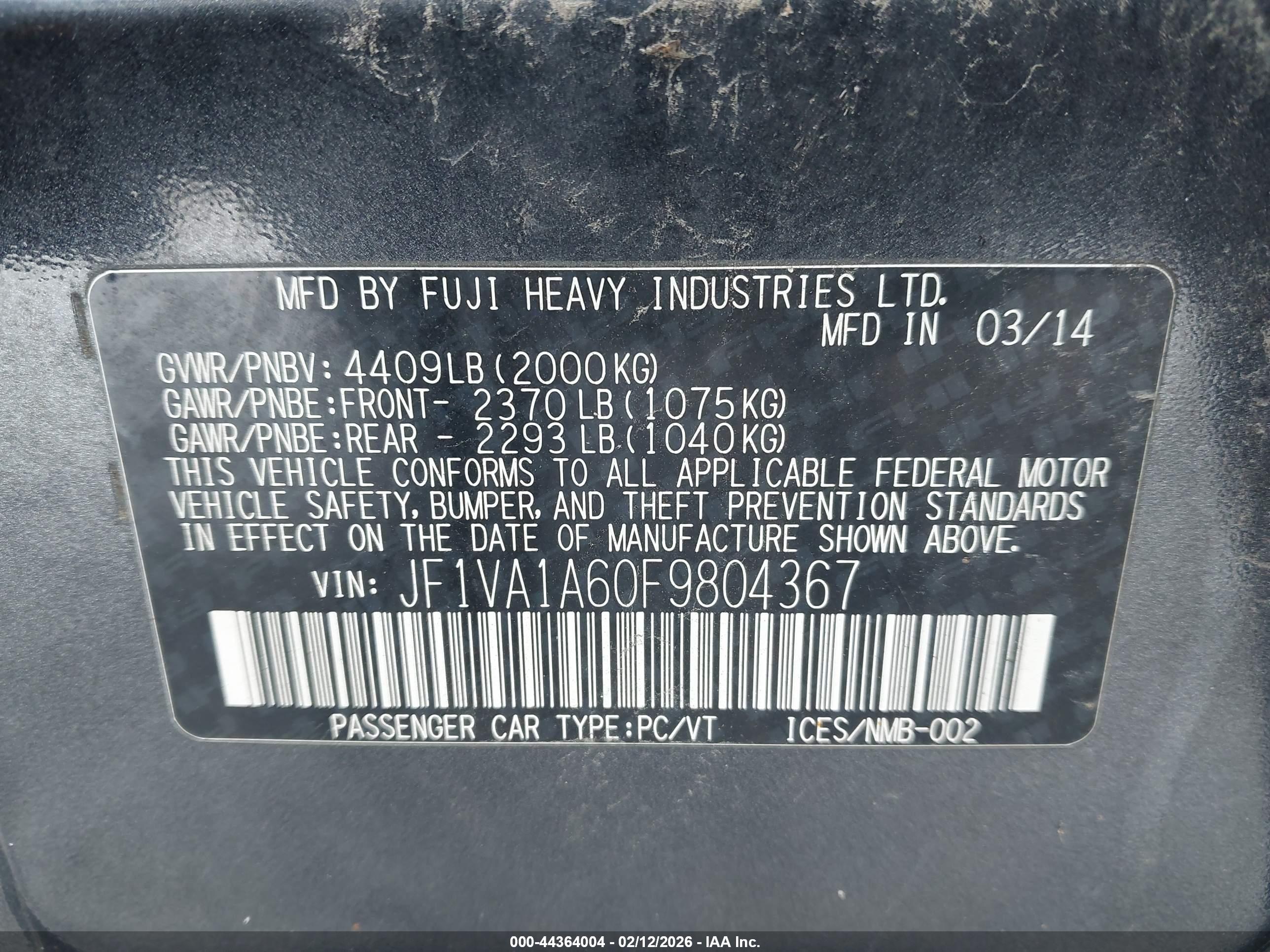 SUBARU WRX image 9