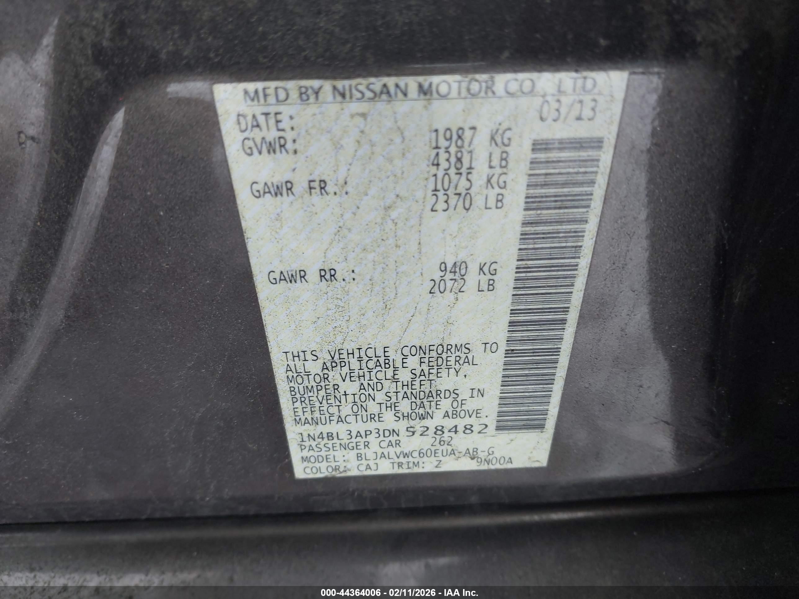 NISSAN ALTIMA image 9