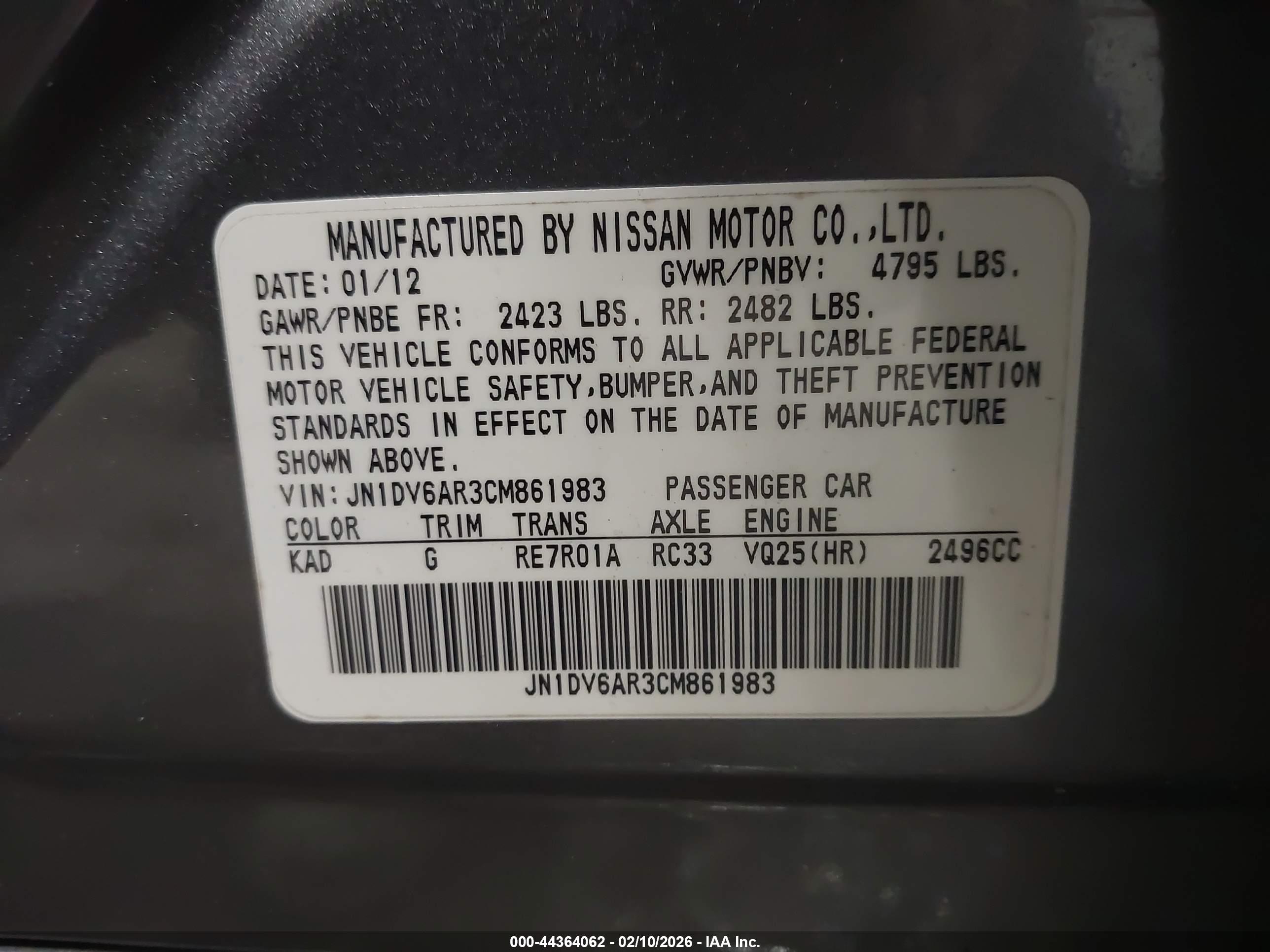INFINITI G25X image 9