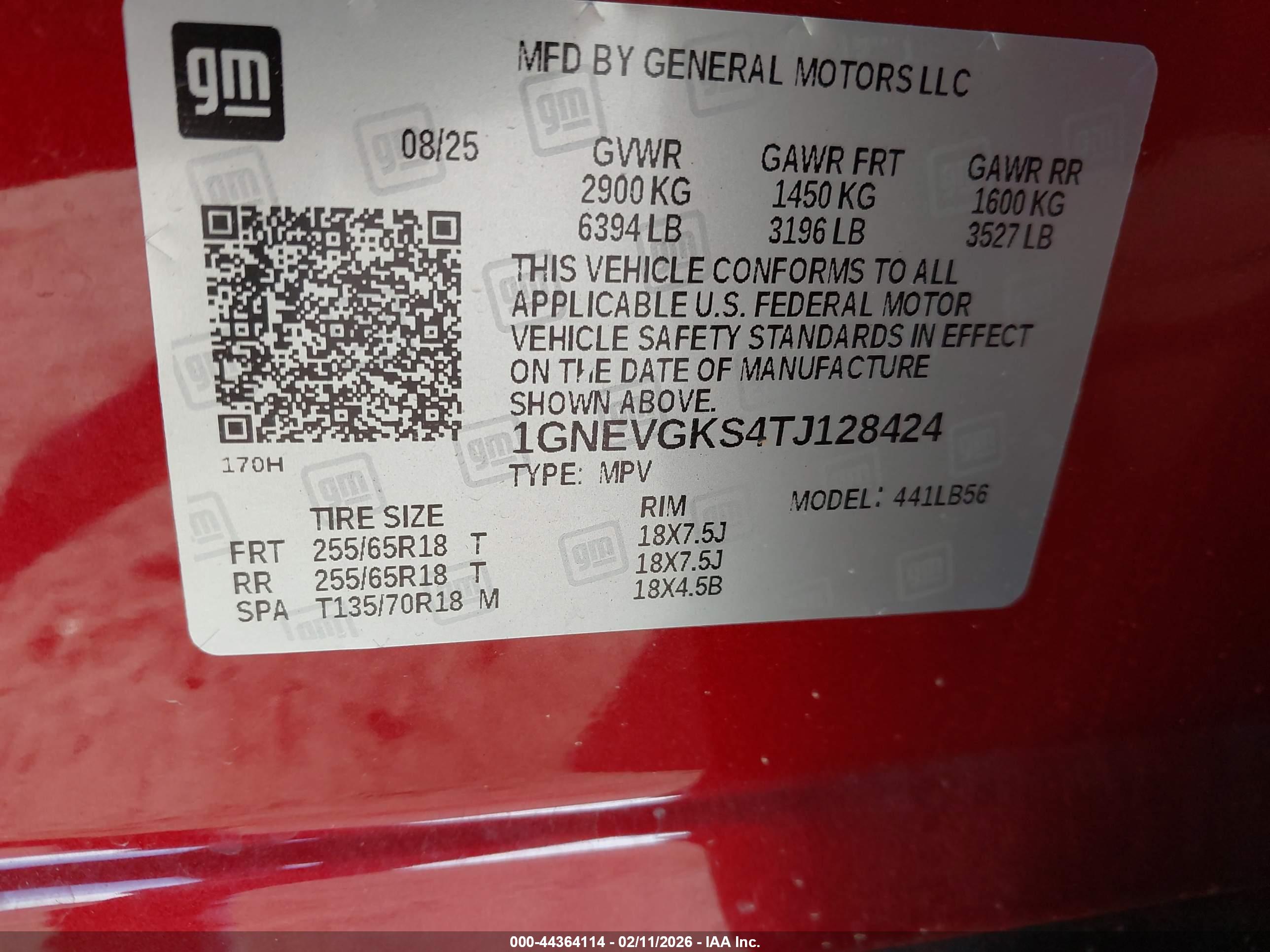 CHEVROLET TRAVERSE image 9