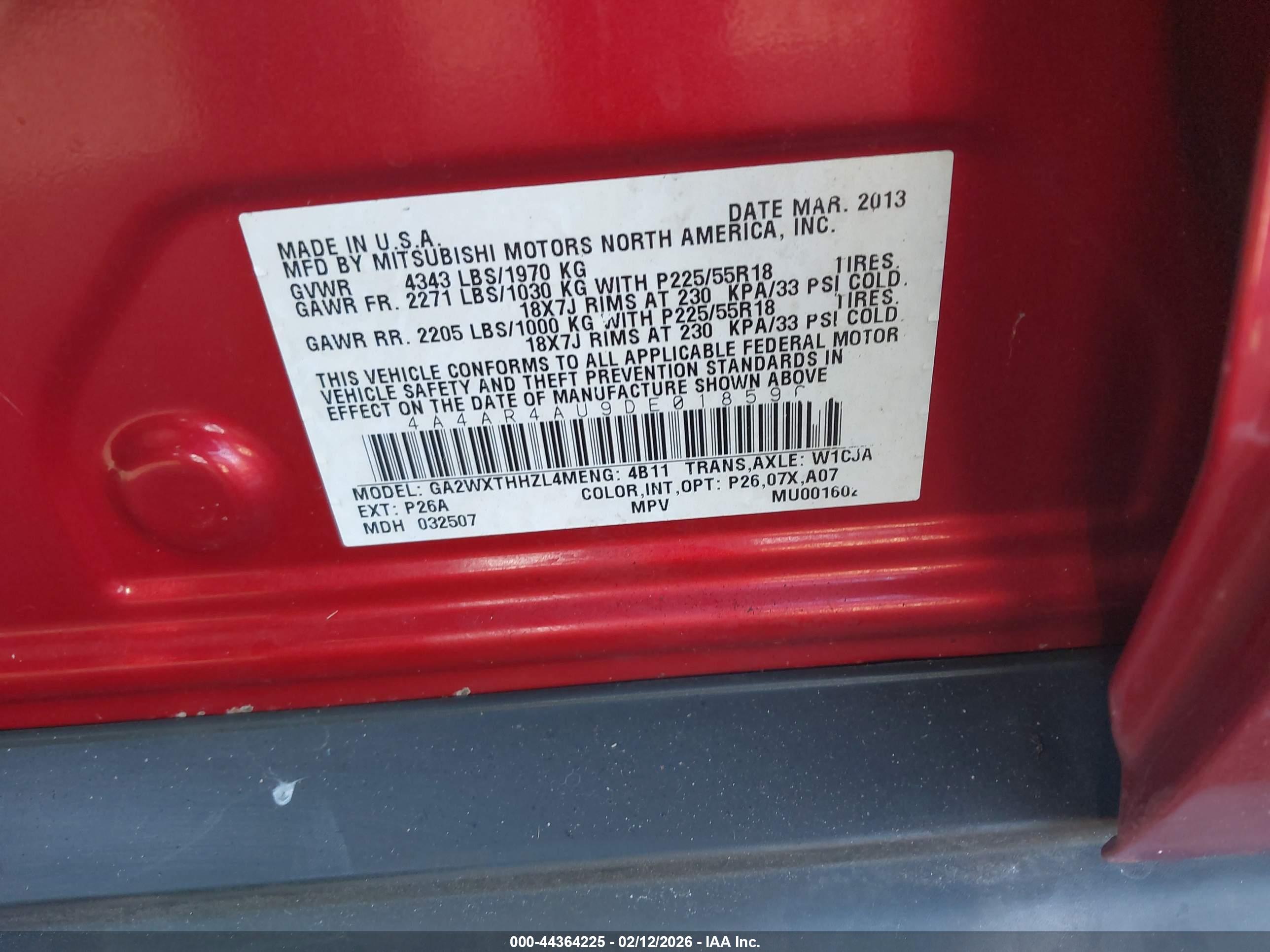 MITSUBISHI OUTLANDER image 9