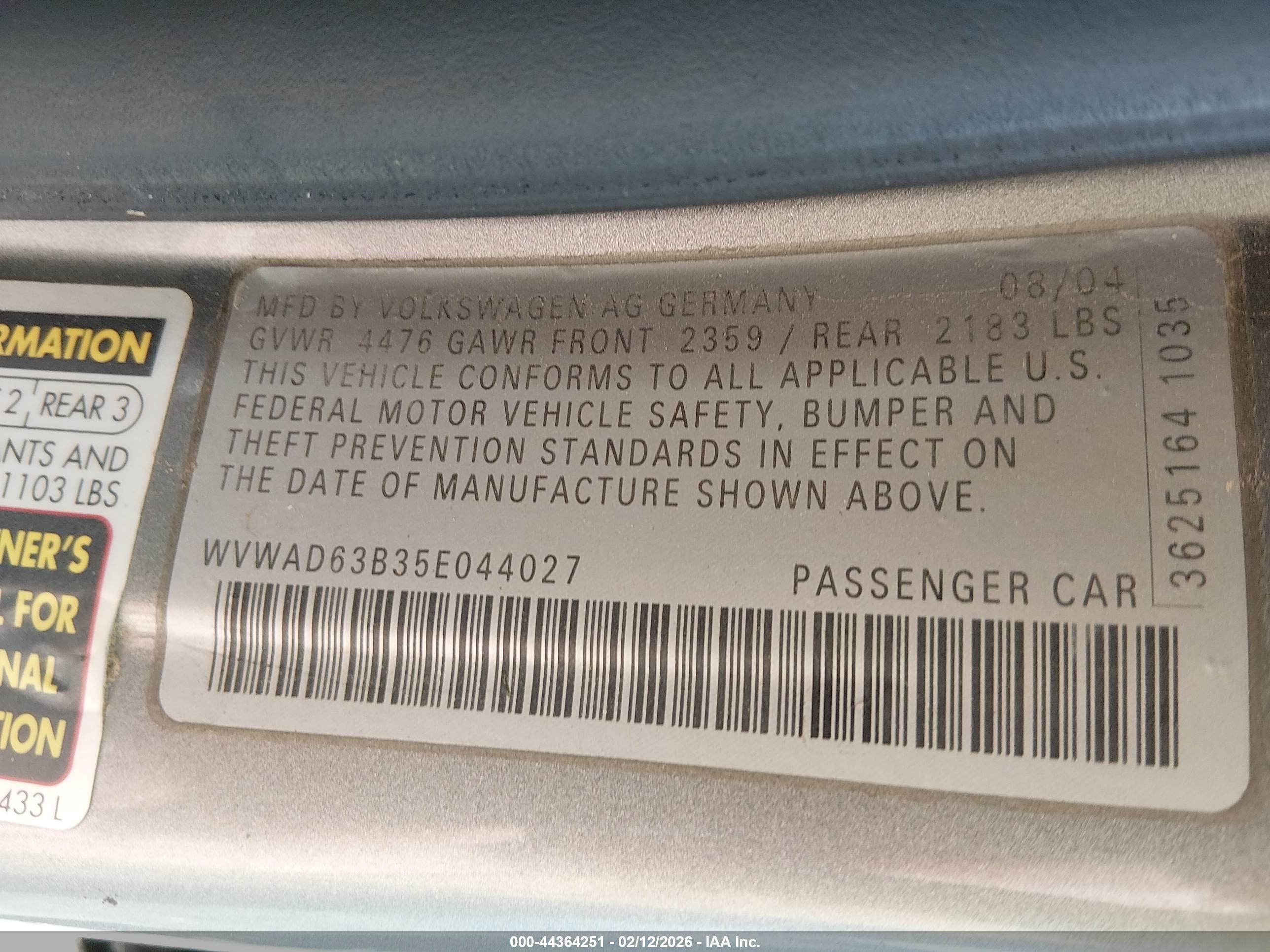 VOLKSWAGEN PASSAT image 9