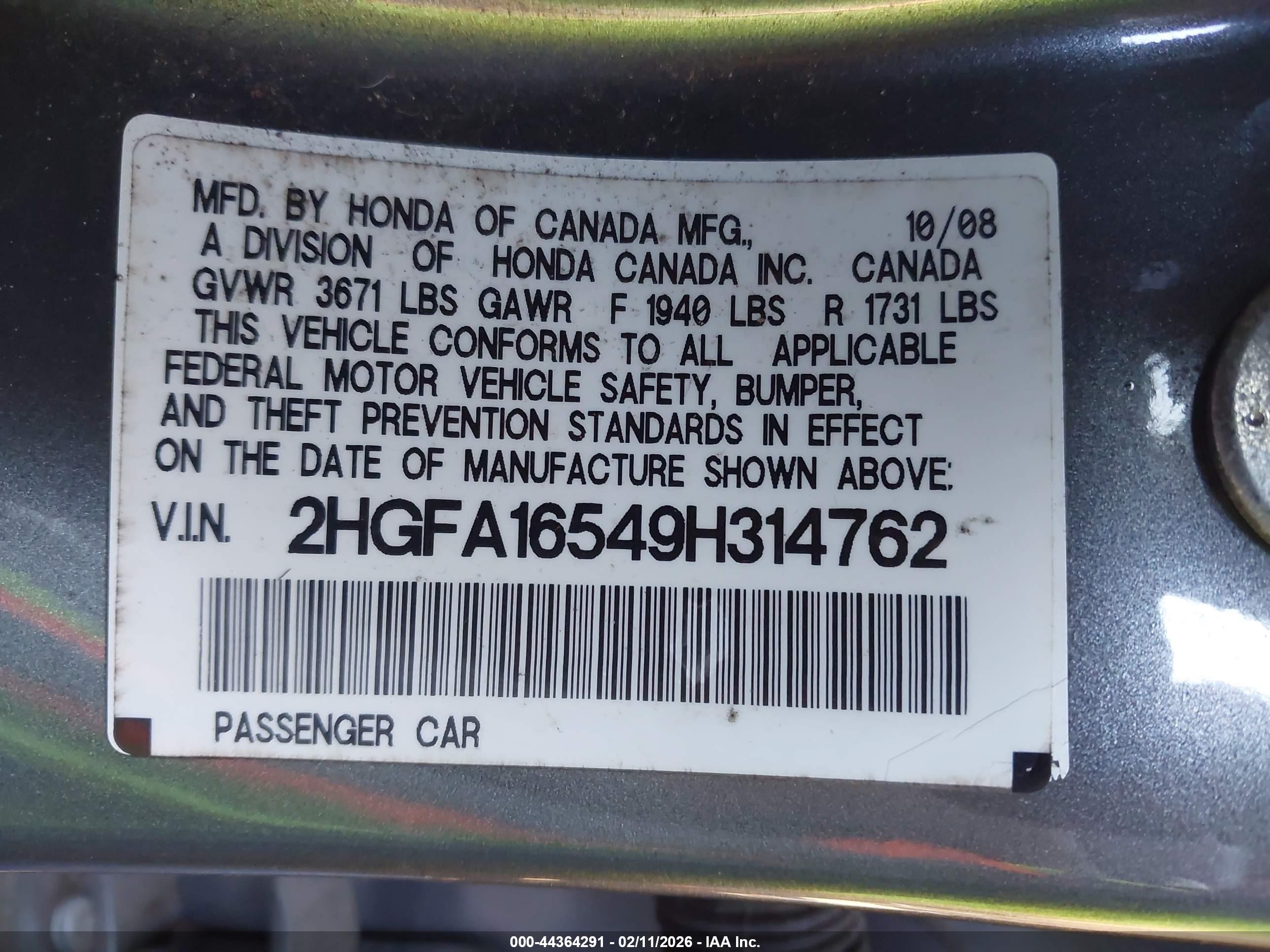 HONDA CIVIC image 9