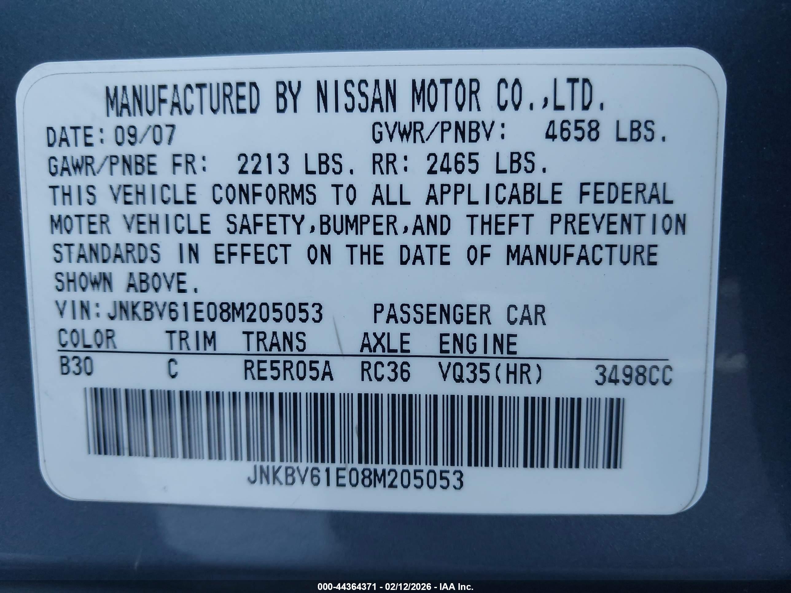 INFINITI G35 image 9