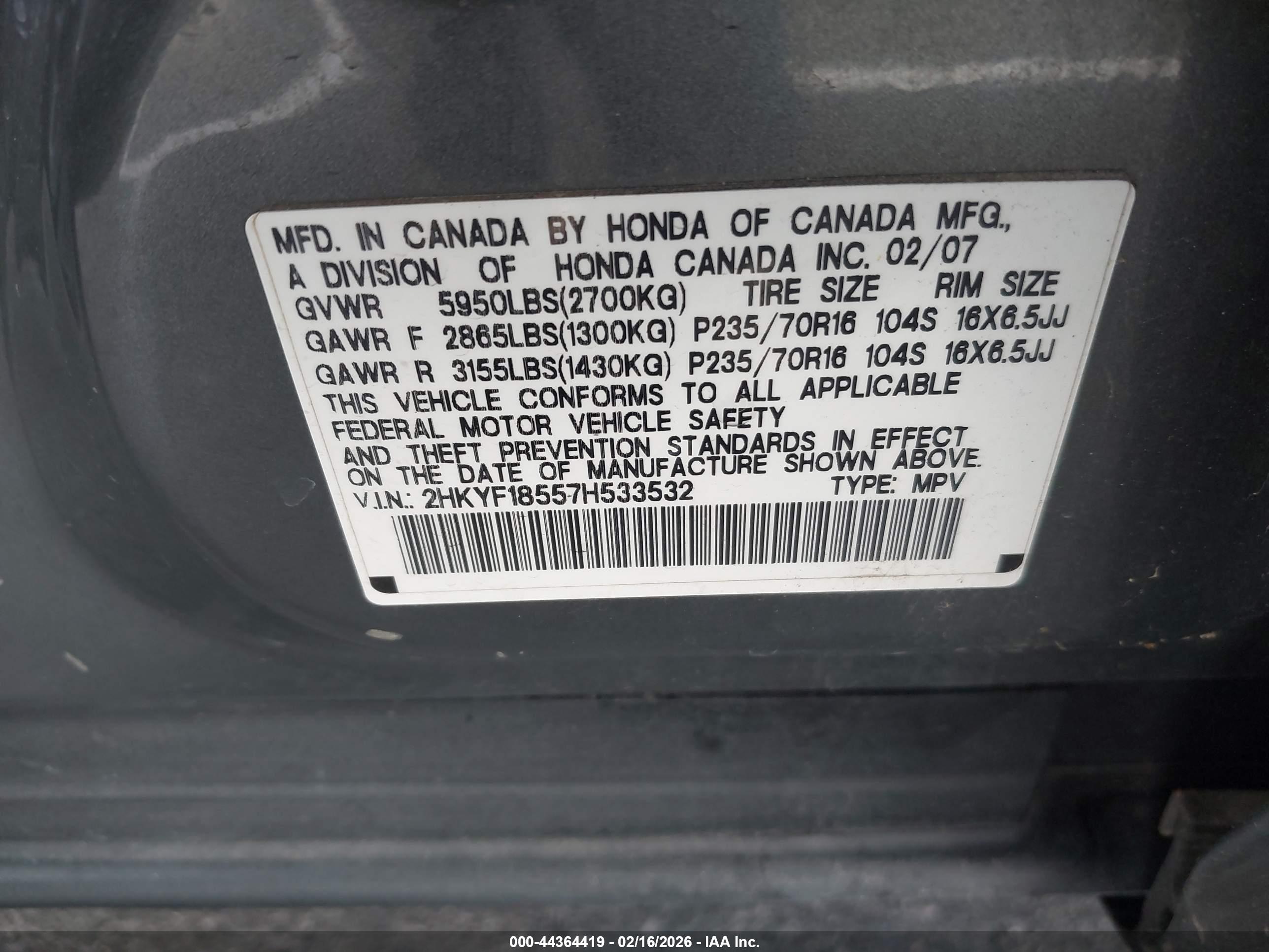 HONDA PILOT image 9