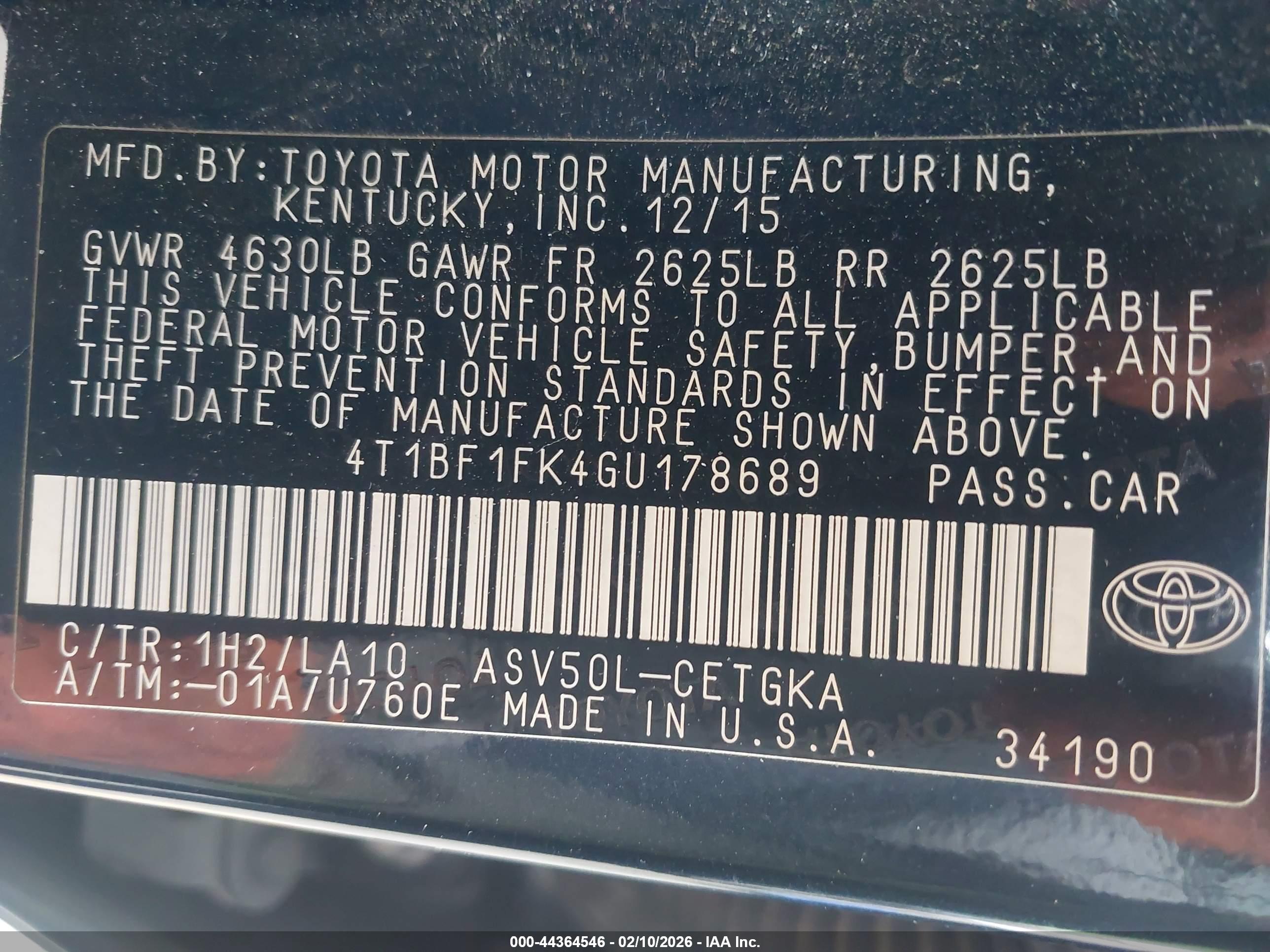 TOYOTA CAMRY image 9