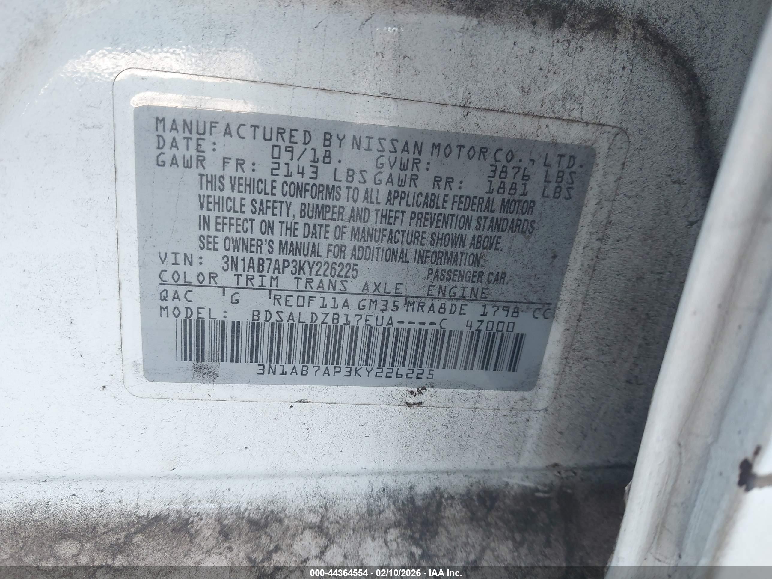 NISSAN SENTRA image 9