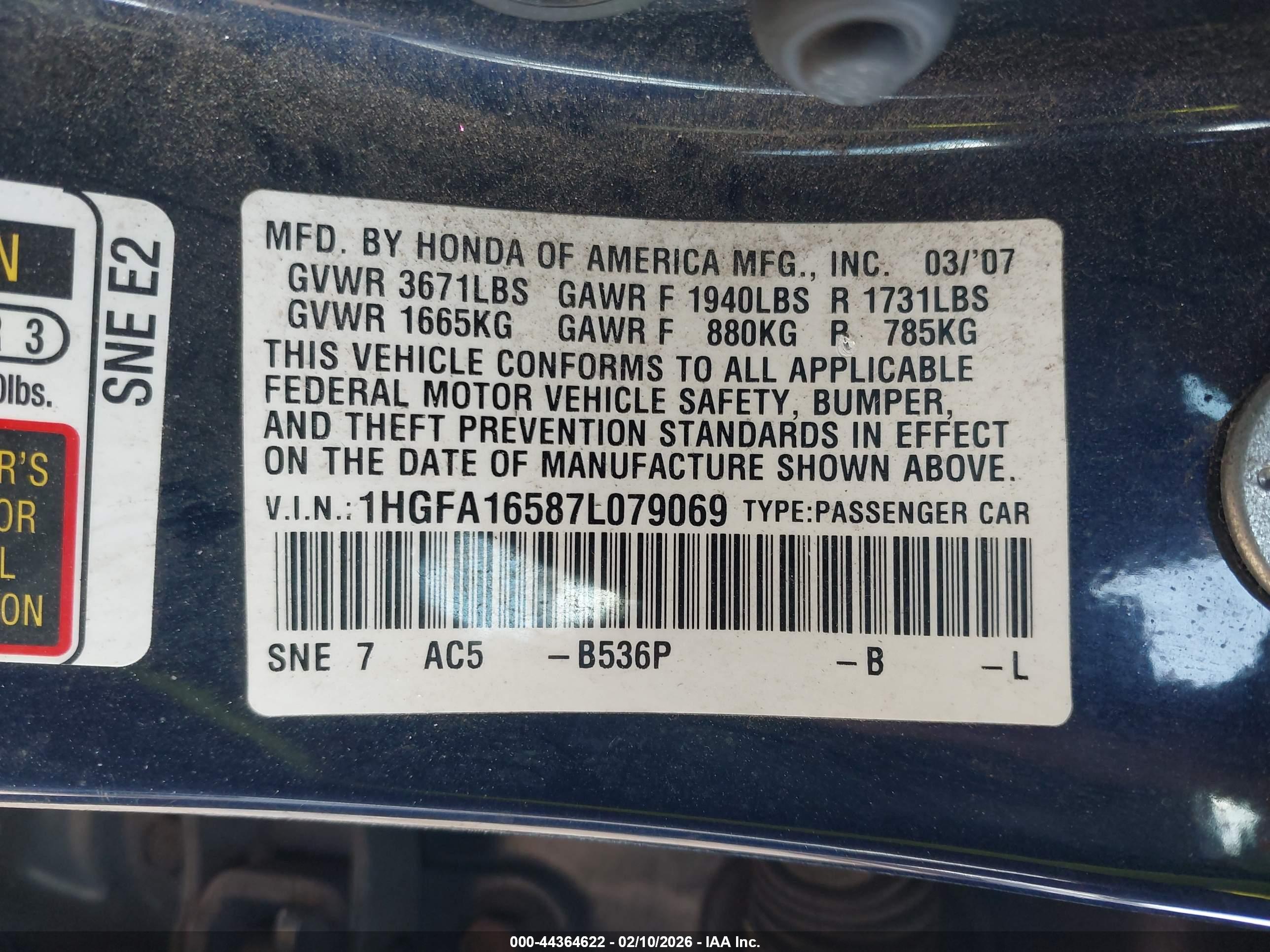 HONDA CIVIC image 9