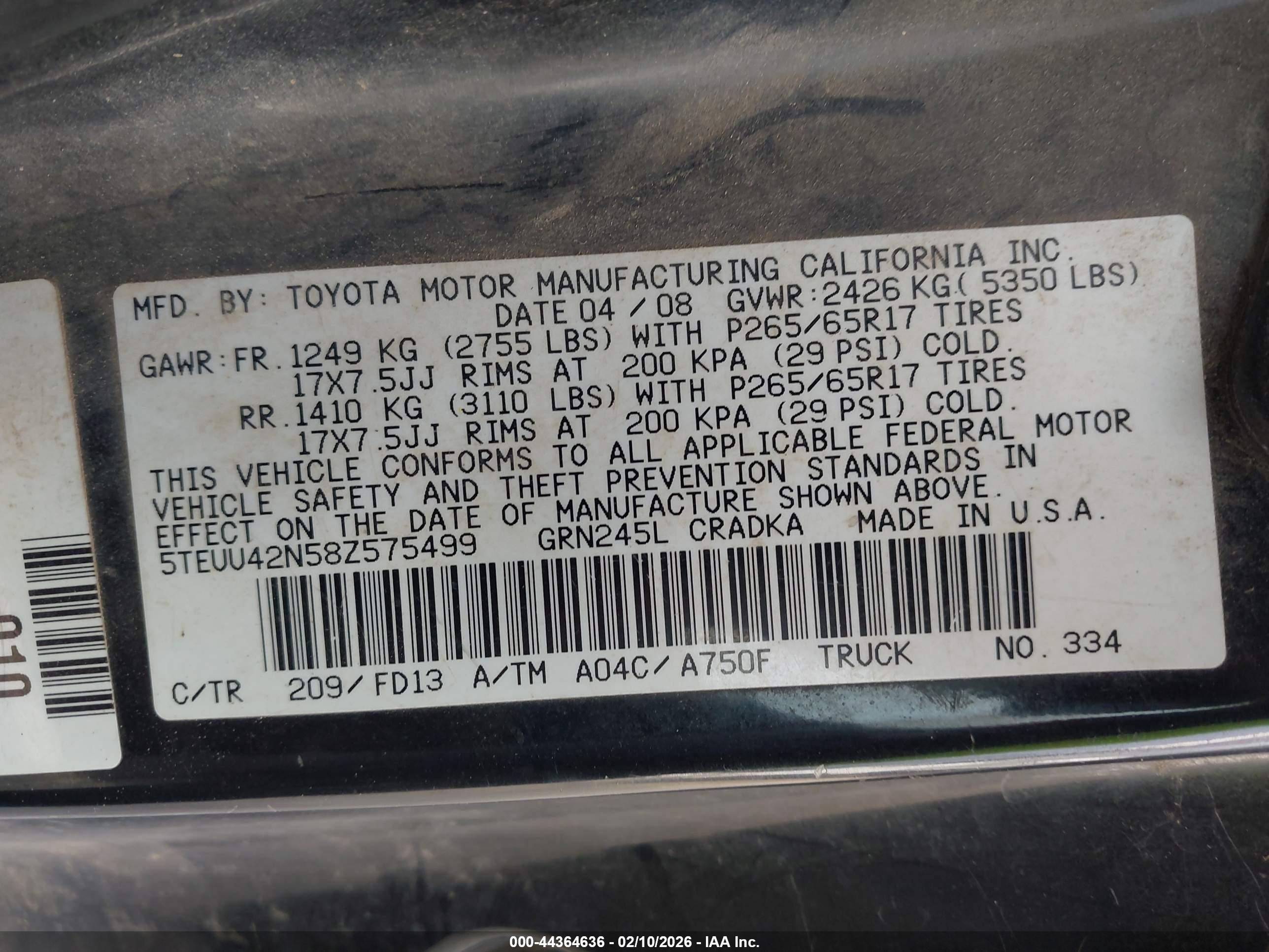TOYOTA TACOMA image 9