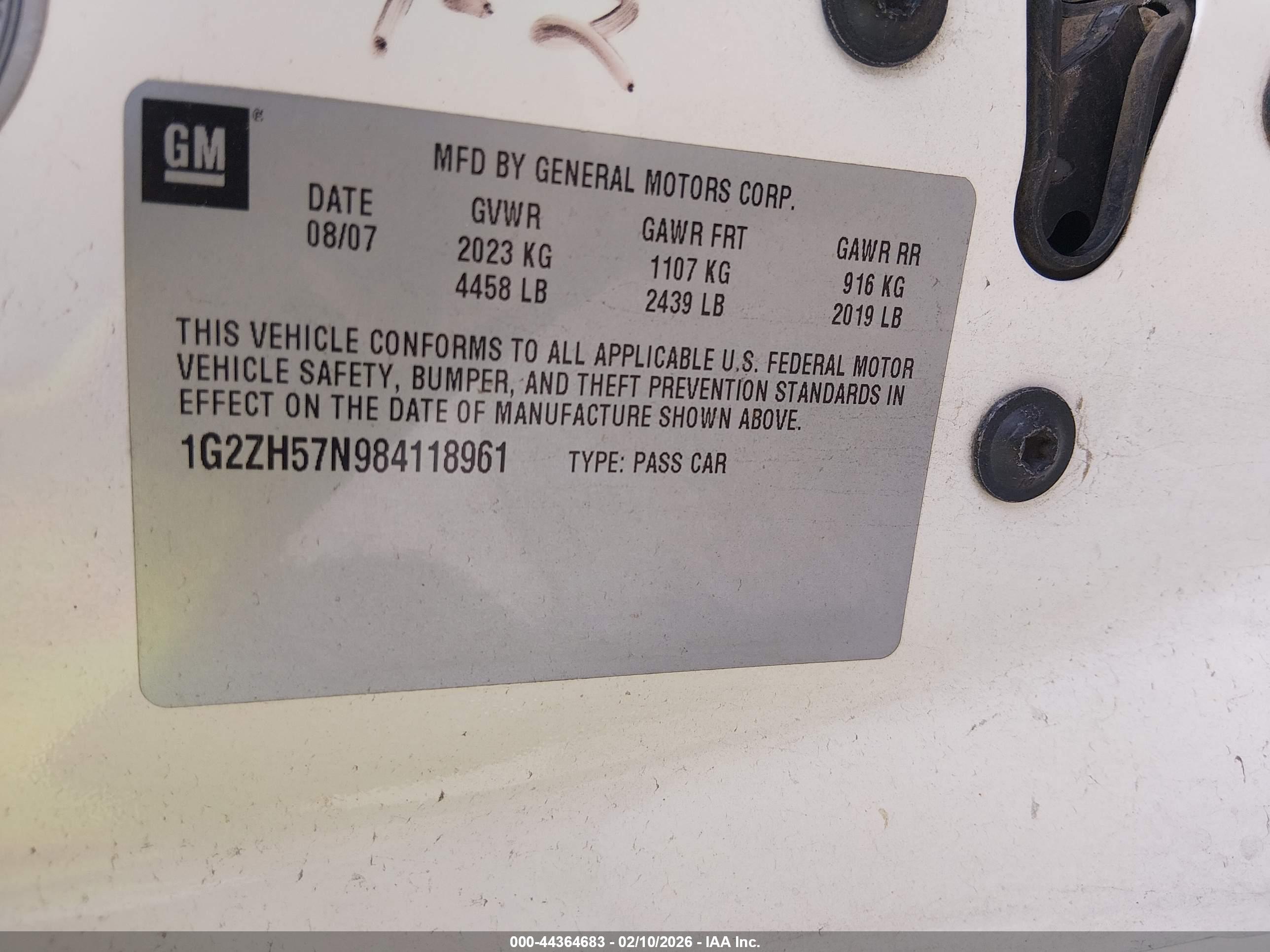 PONTIAC G6 image 9