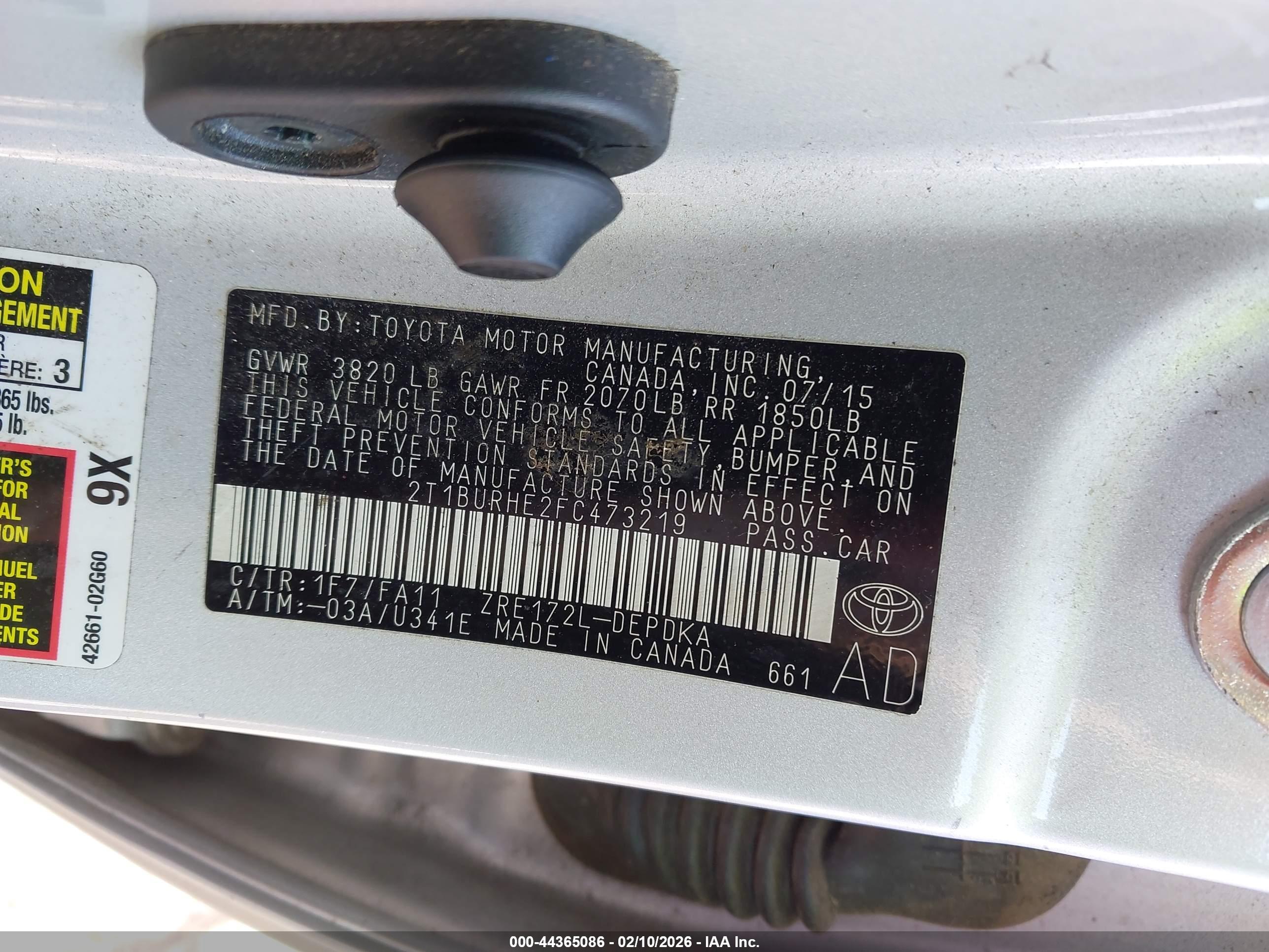 TOYOTA COROLLA image 9