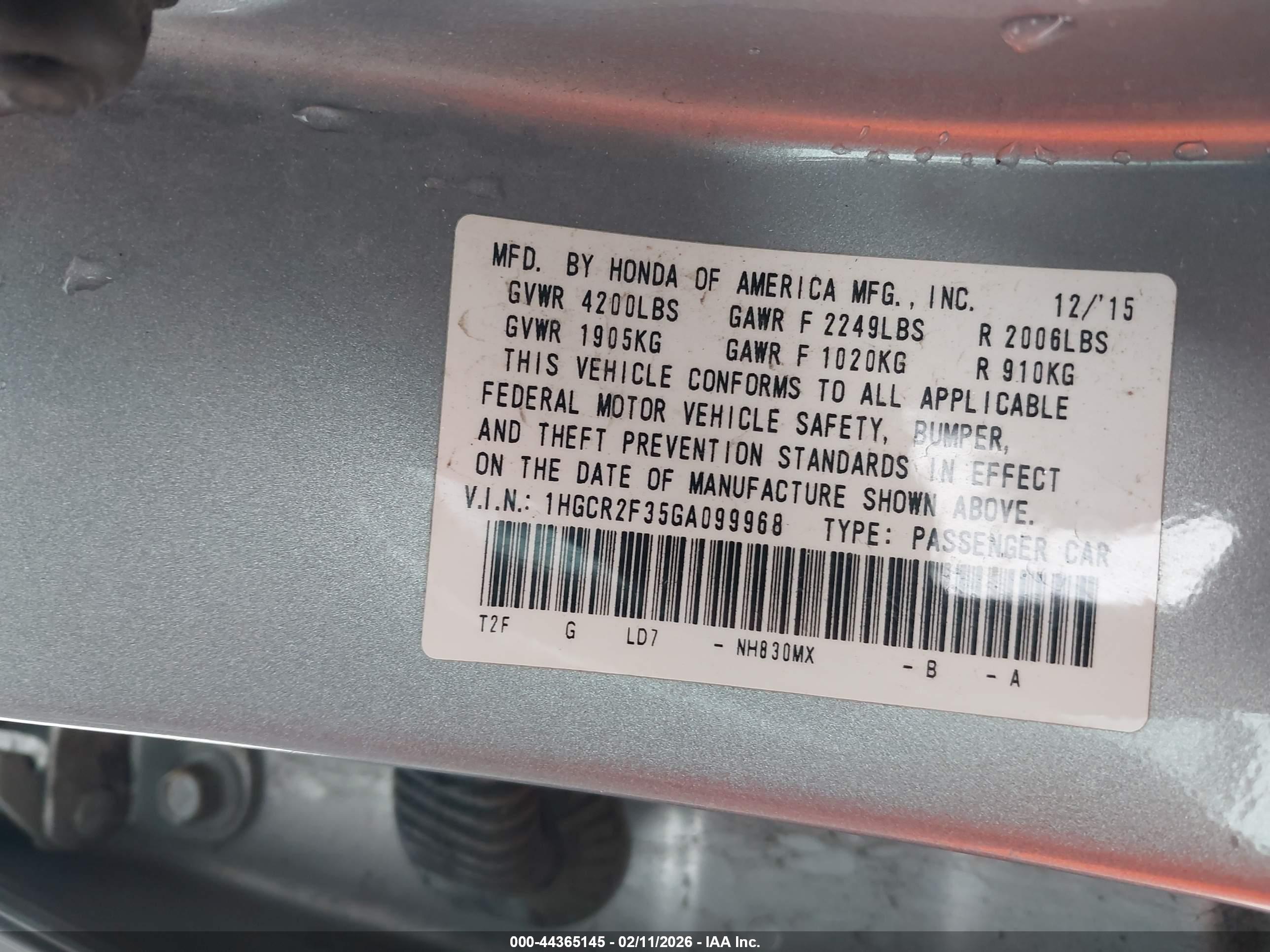 HONDA ACCORD image 9