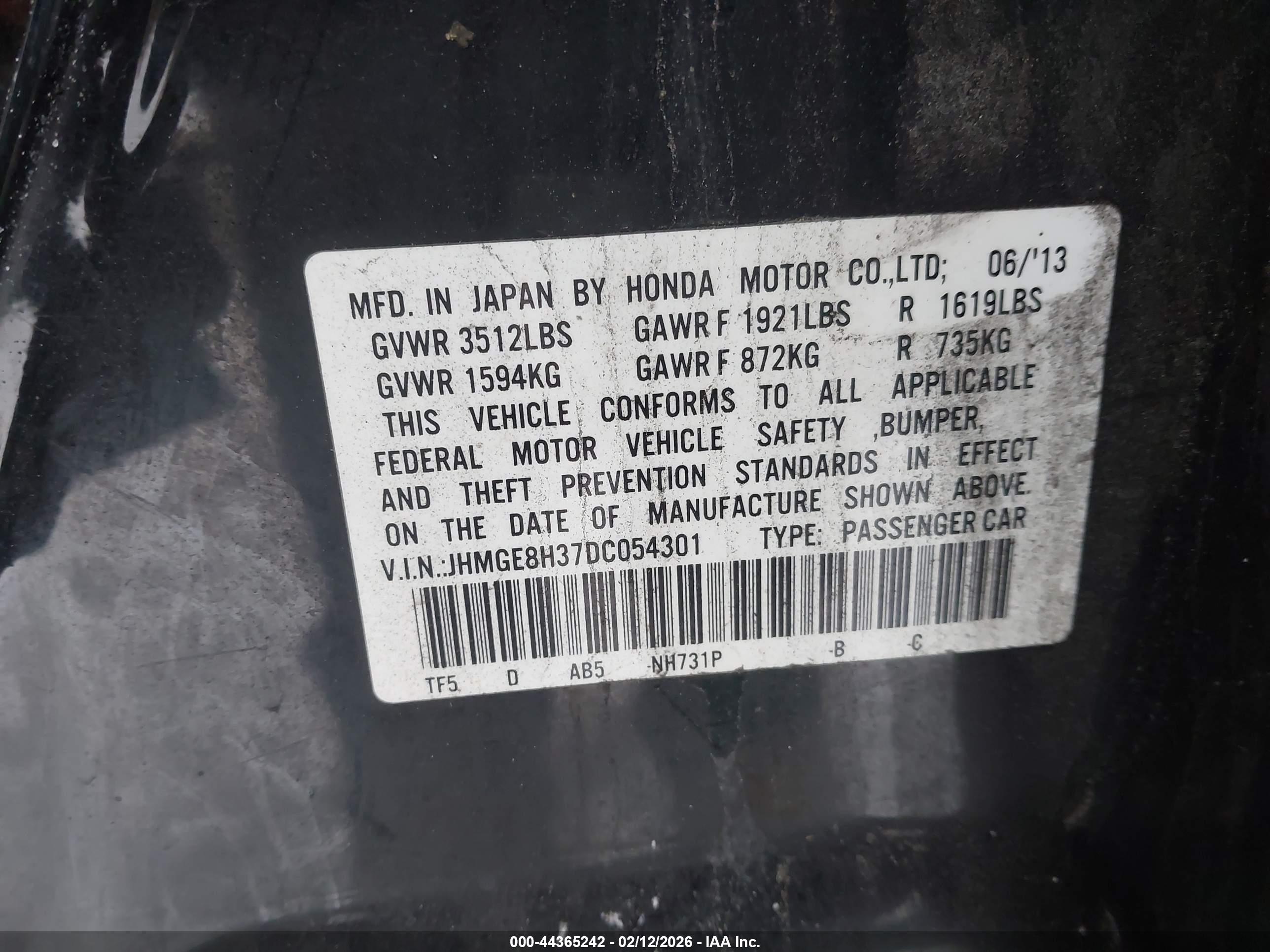 HONDA FIT image 9