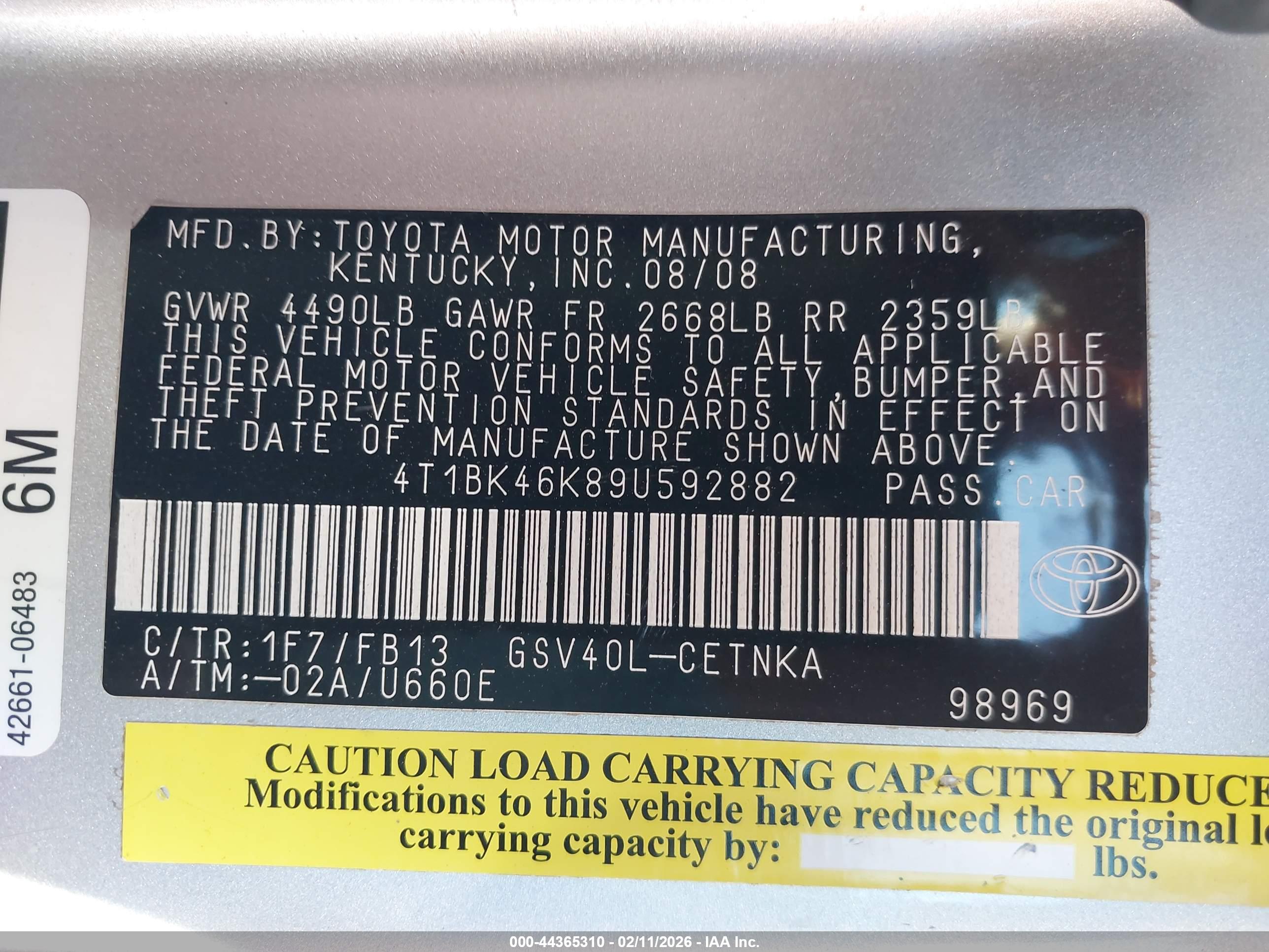 TOYOTA CAMRY image 9