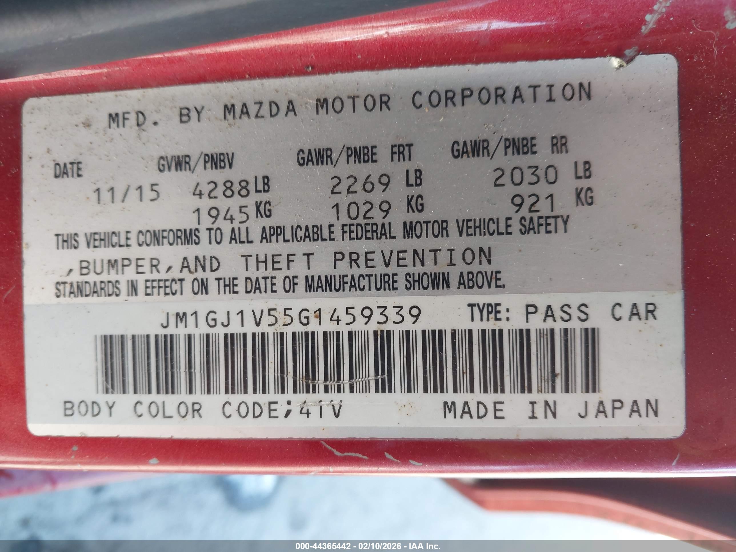 MAZDA MAZDA6 image 9