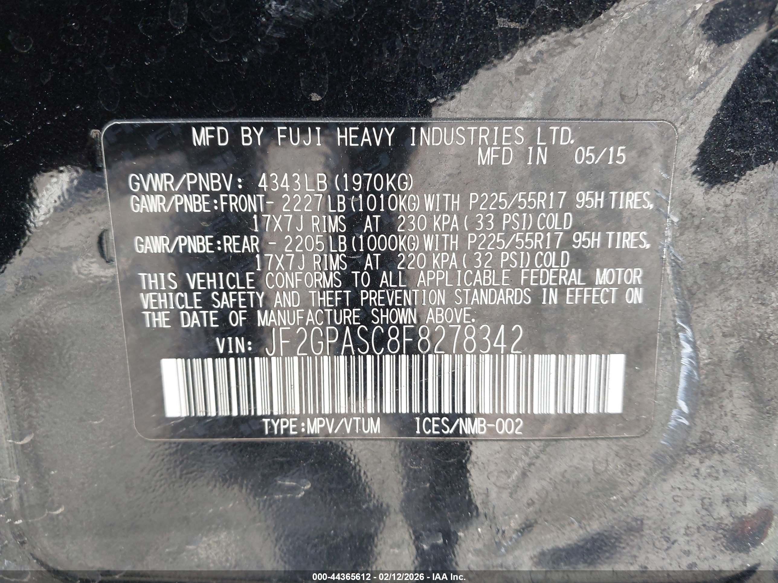 SUBARU XV image 9