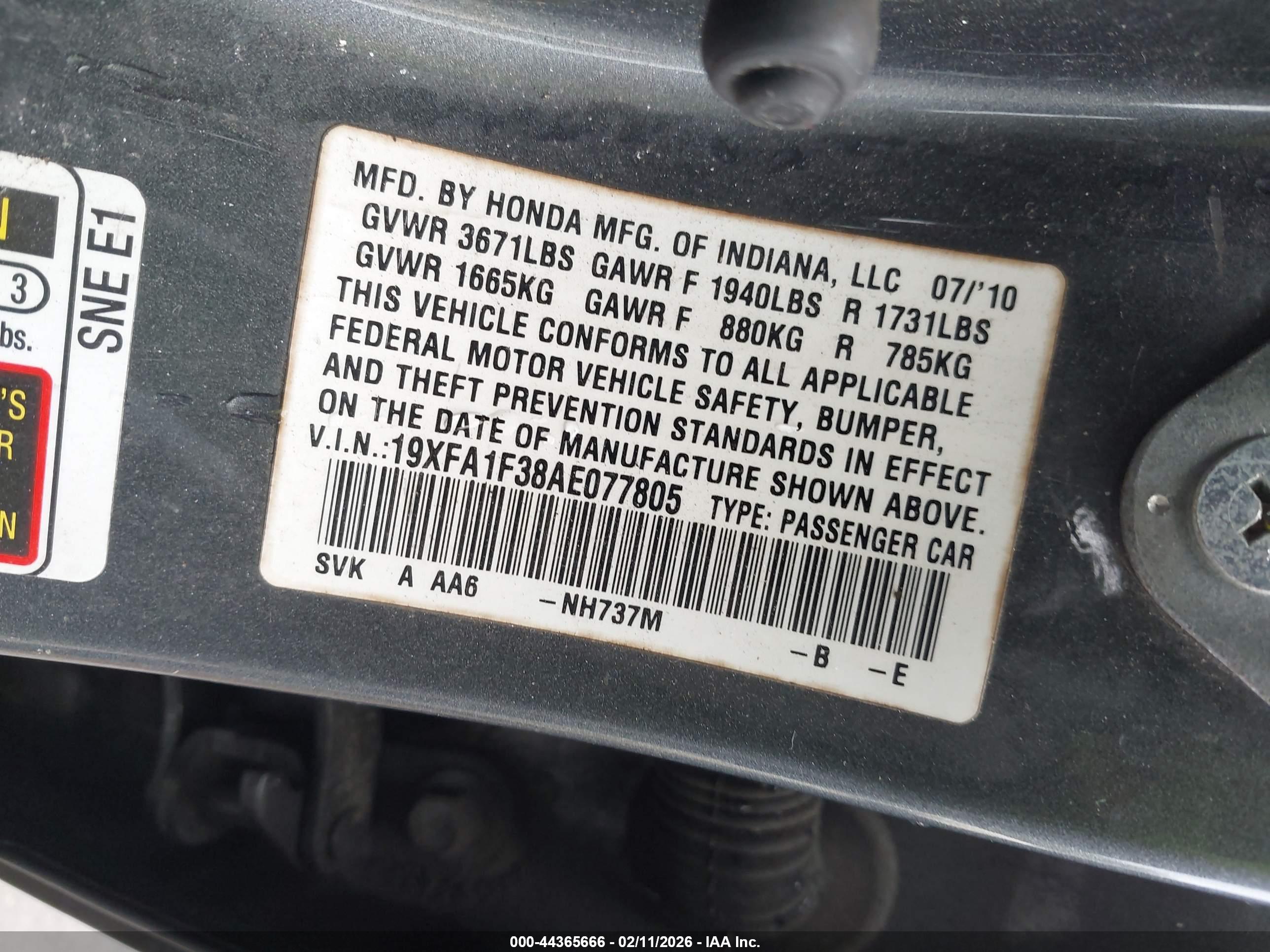 HONDA CIVIC image 9