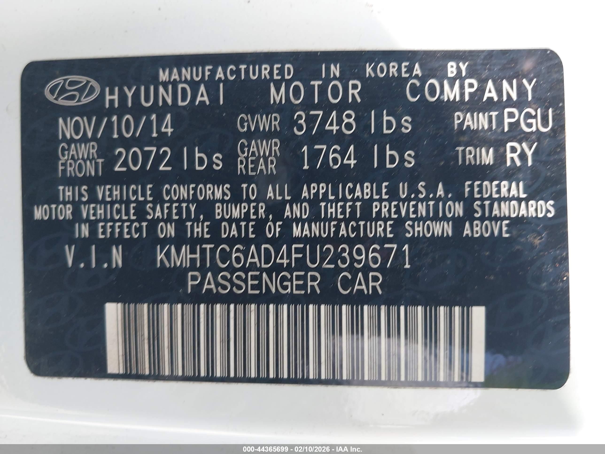 HYUNDAI VELOSTER image 9