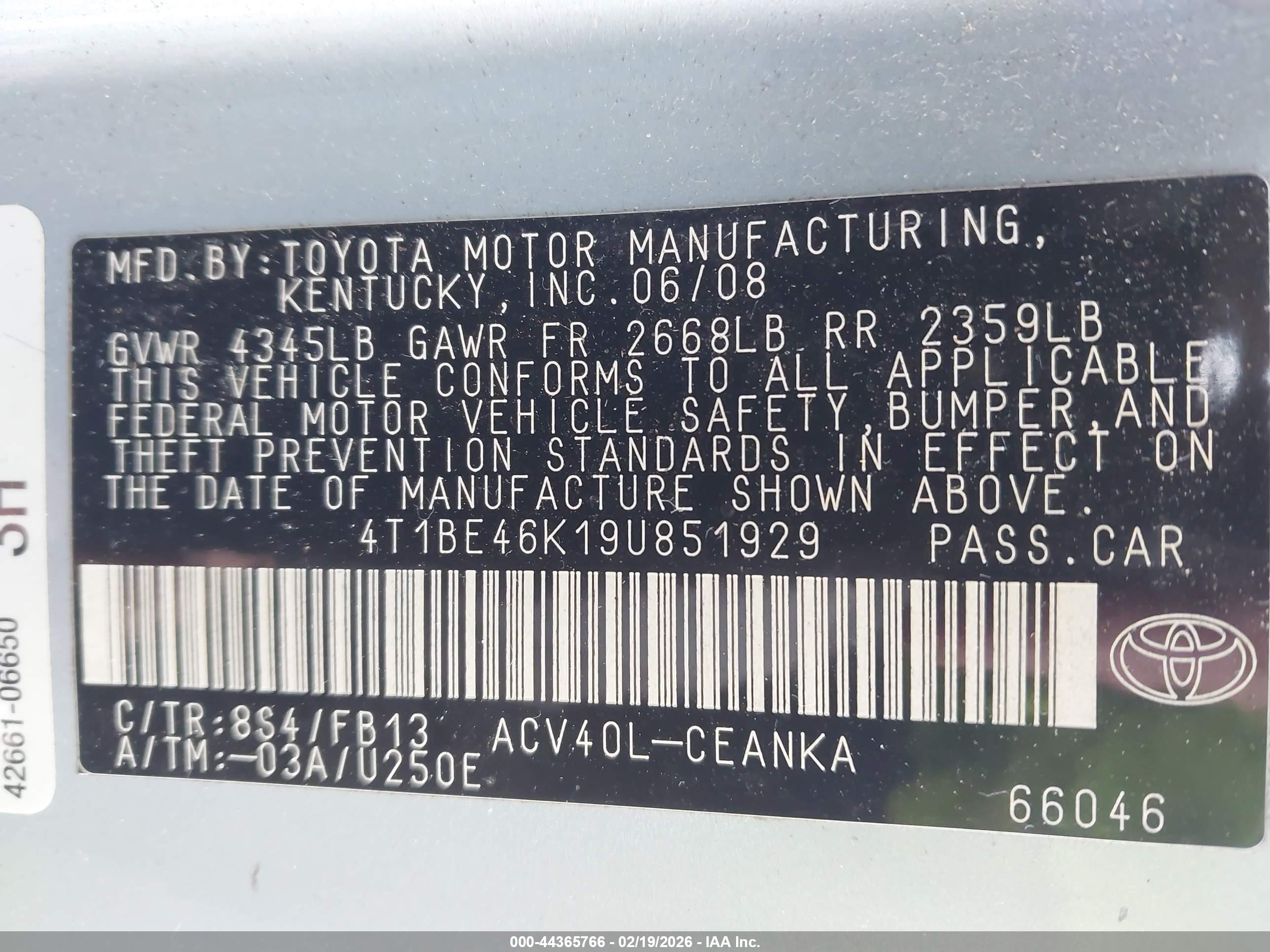 TOYOTA CAMRY image 9