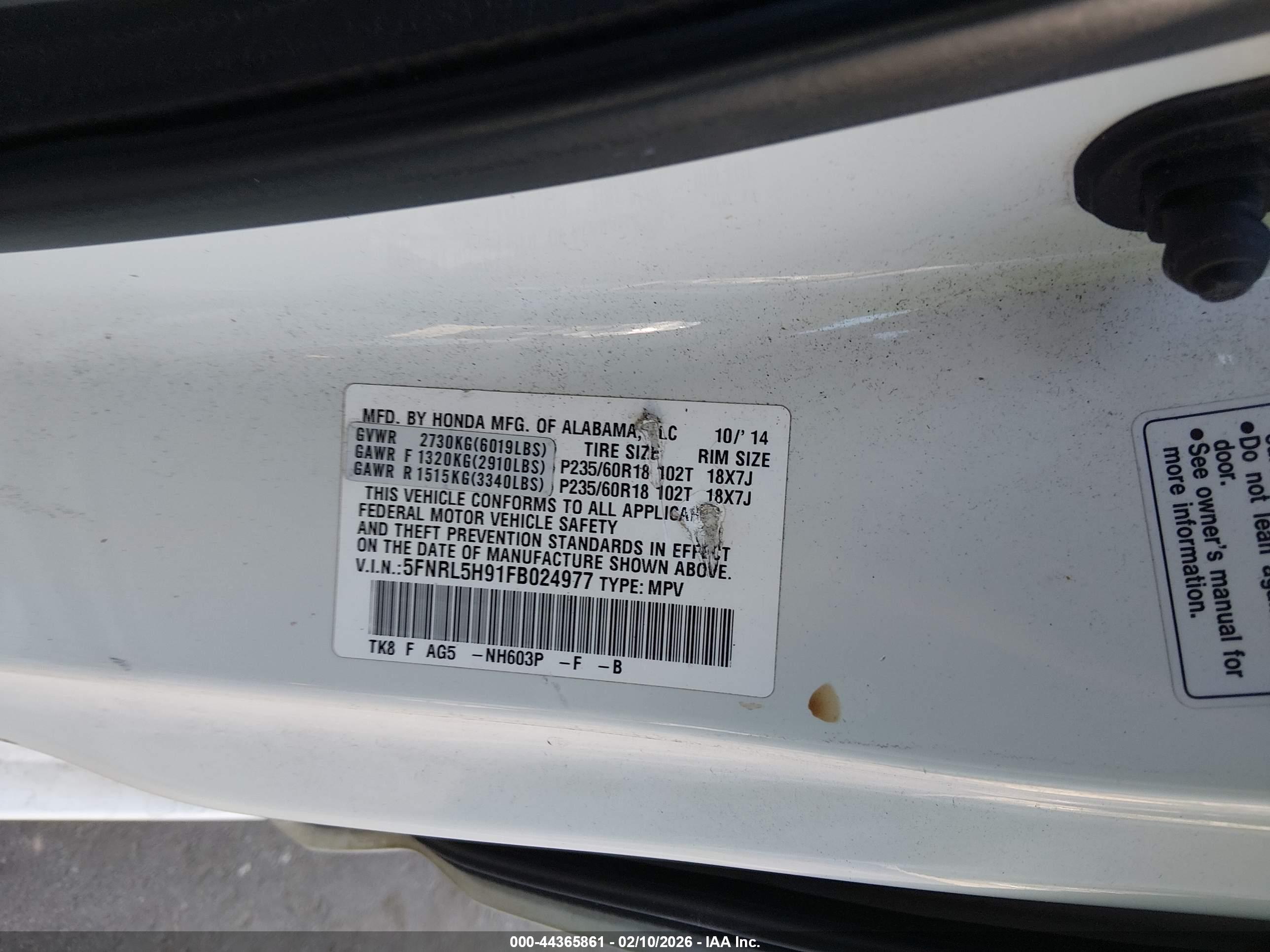HONDA ODYSSEY image 9