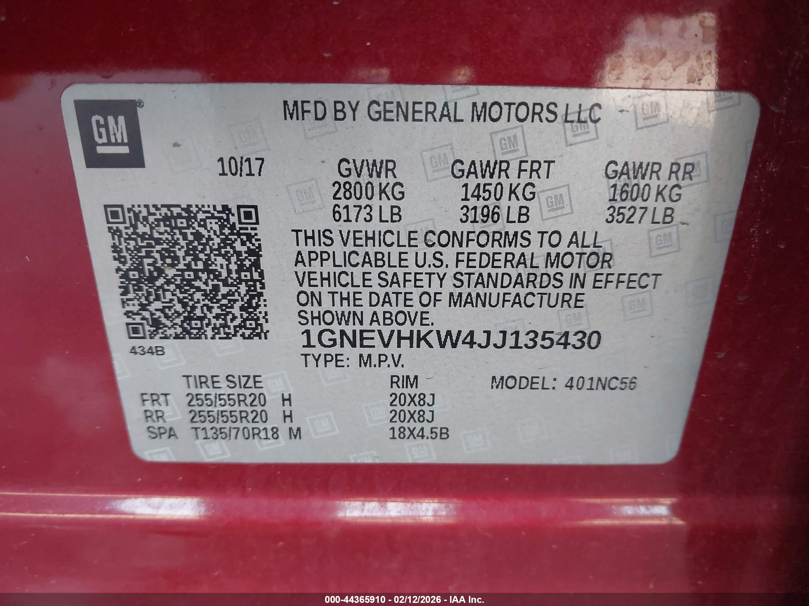 CHEVROLET TRAVERSE image 9