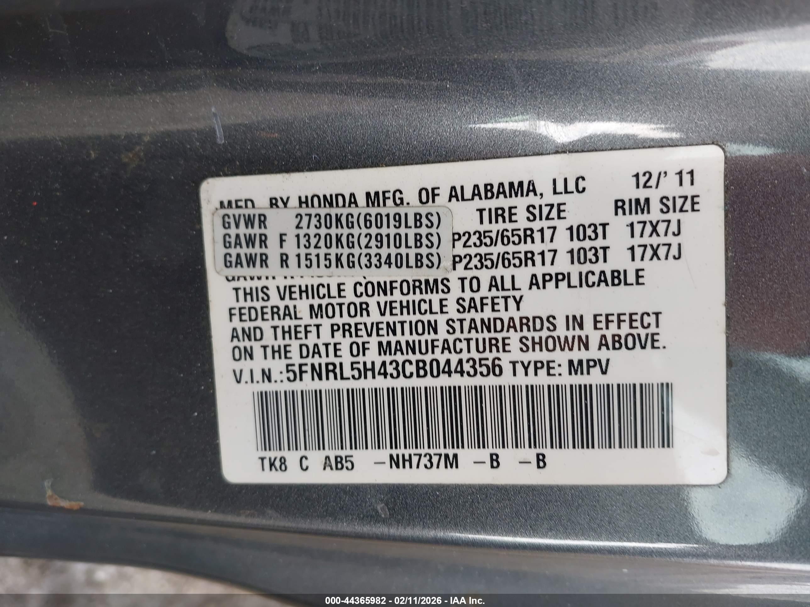 HONDA ODYSSEY image 9