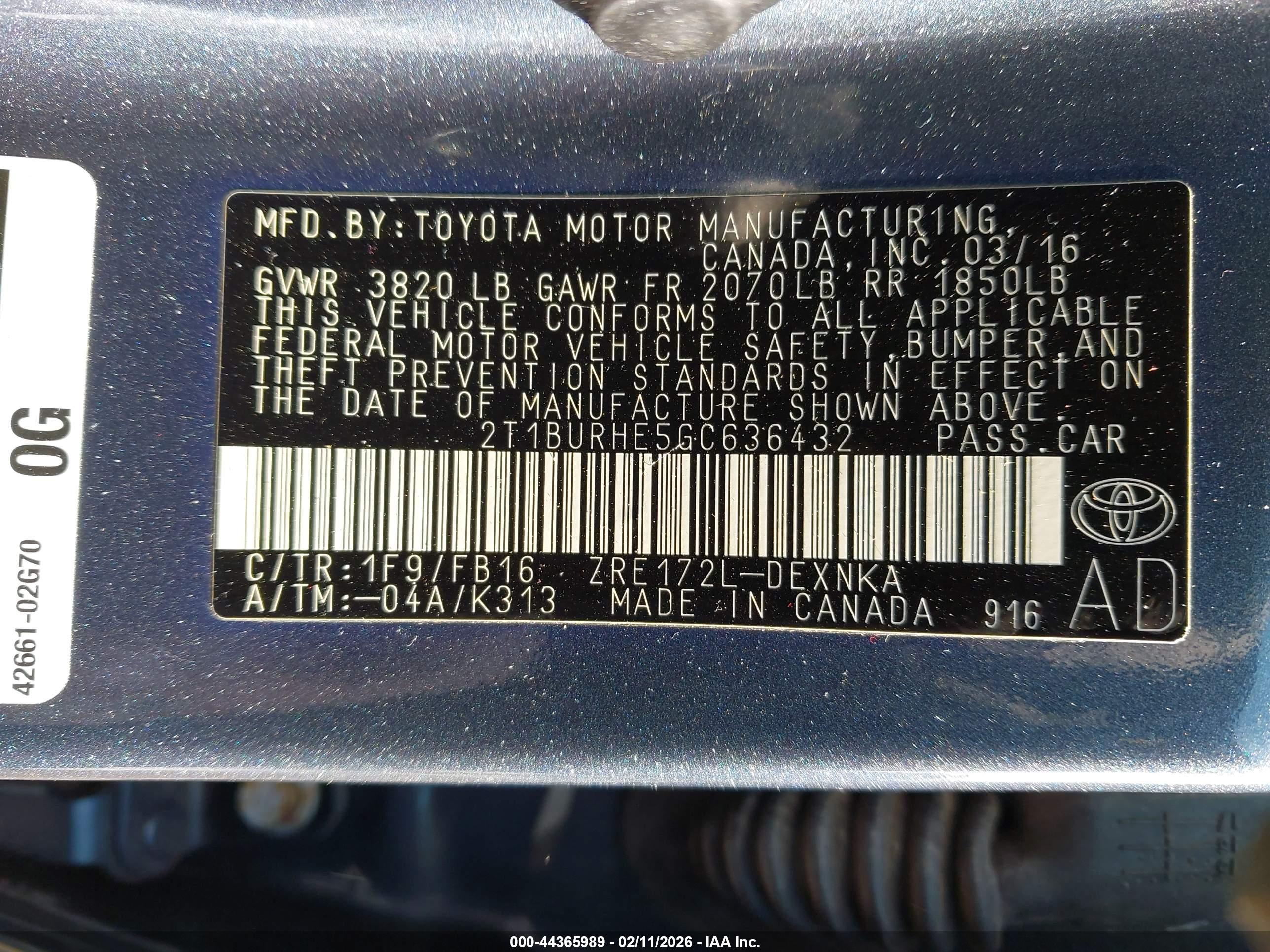 TOYOTA COROLLA image 9